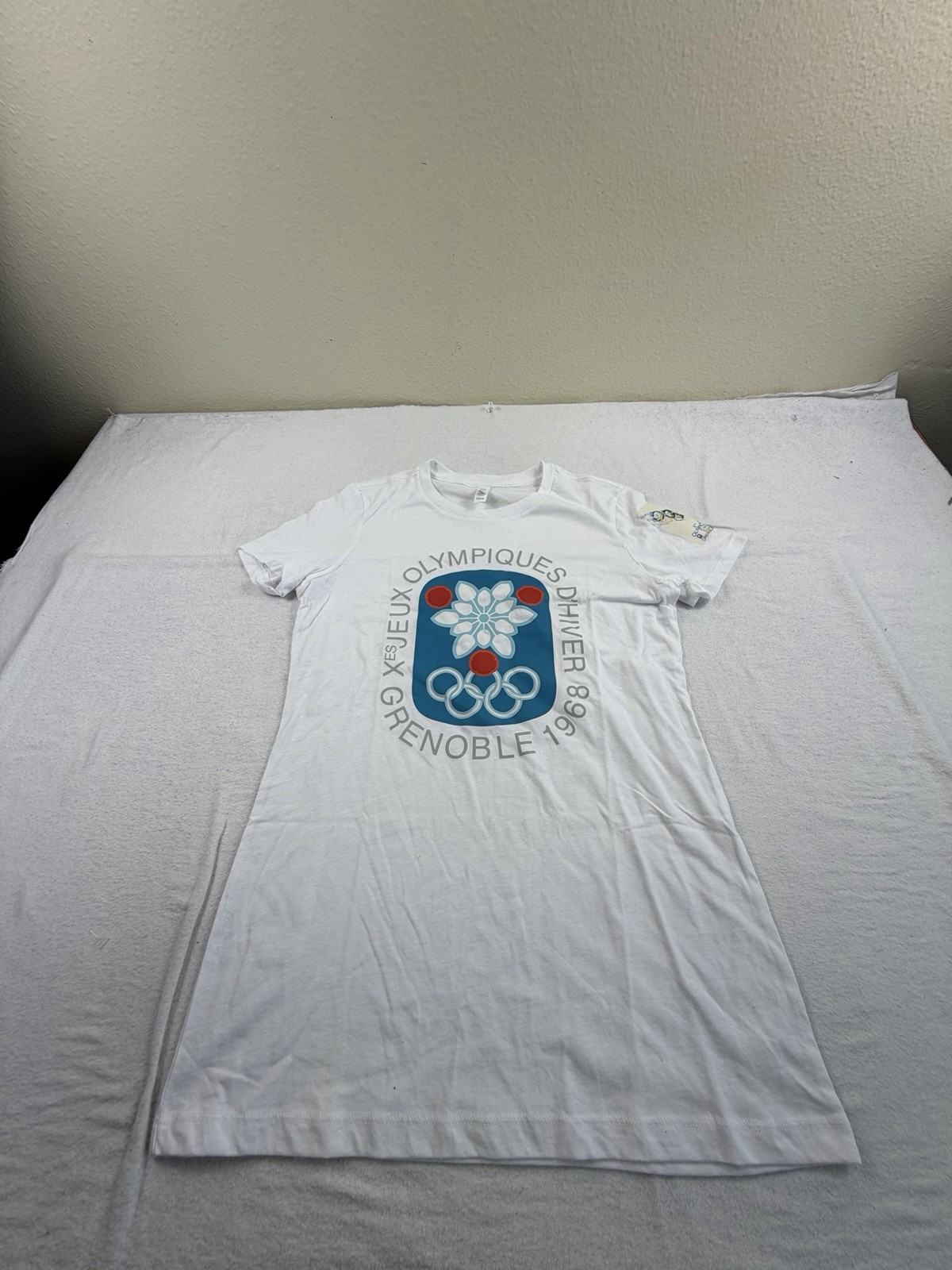 Bella + Canvas Sz LG Wmns 1968 France 🇫🇷 Jeux Olympic Grenoble Shirt New Rare