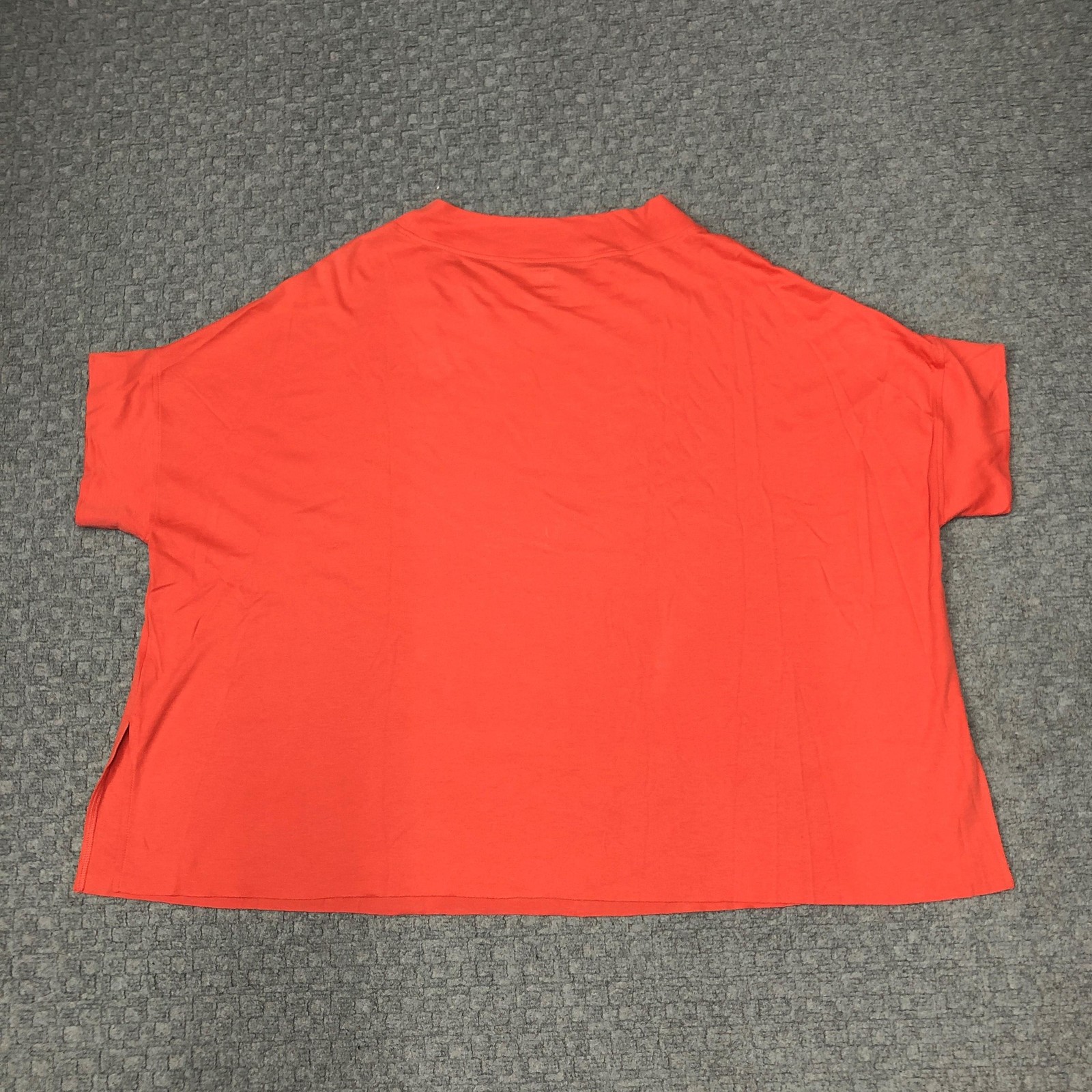 Planet by Lauren G Shirt Womens One Size Coral Pima Cotton Oversized Boxy Tee