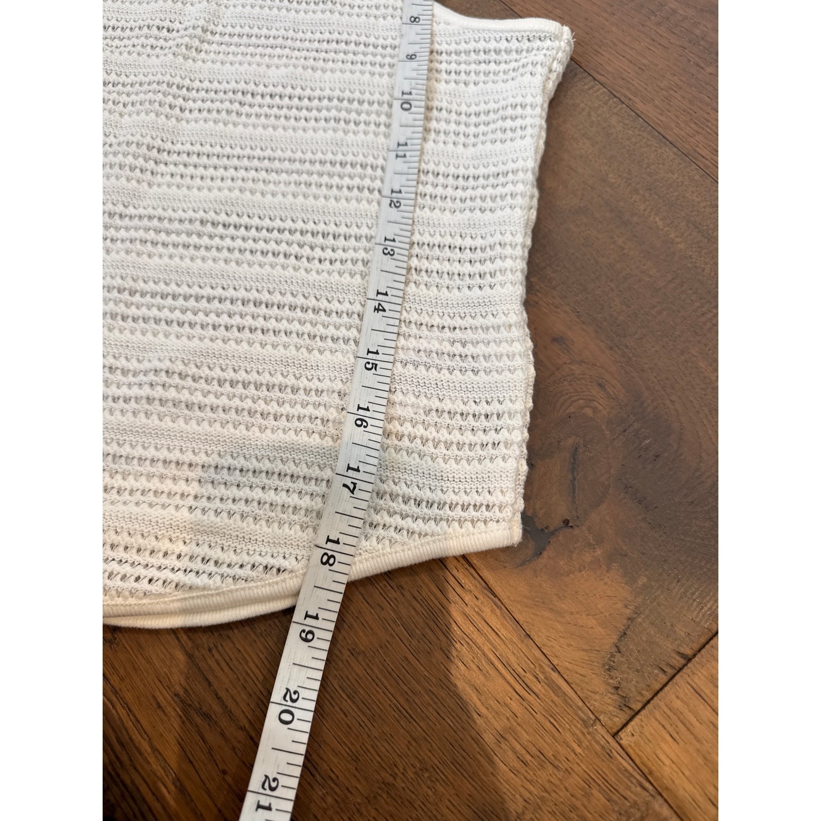 Madewell Crochet-Knit Shrunken Cutaway Tank Top Cream Women’s Size XS NWT