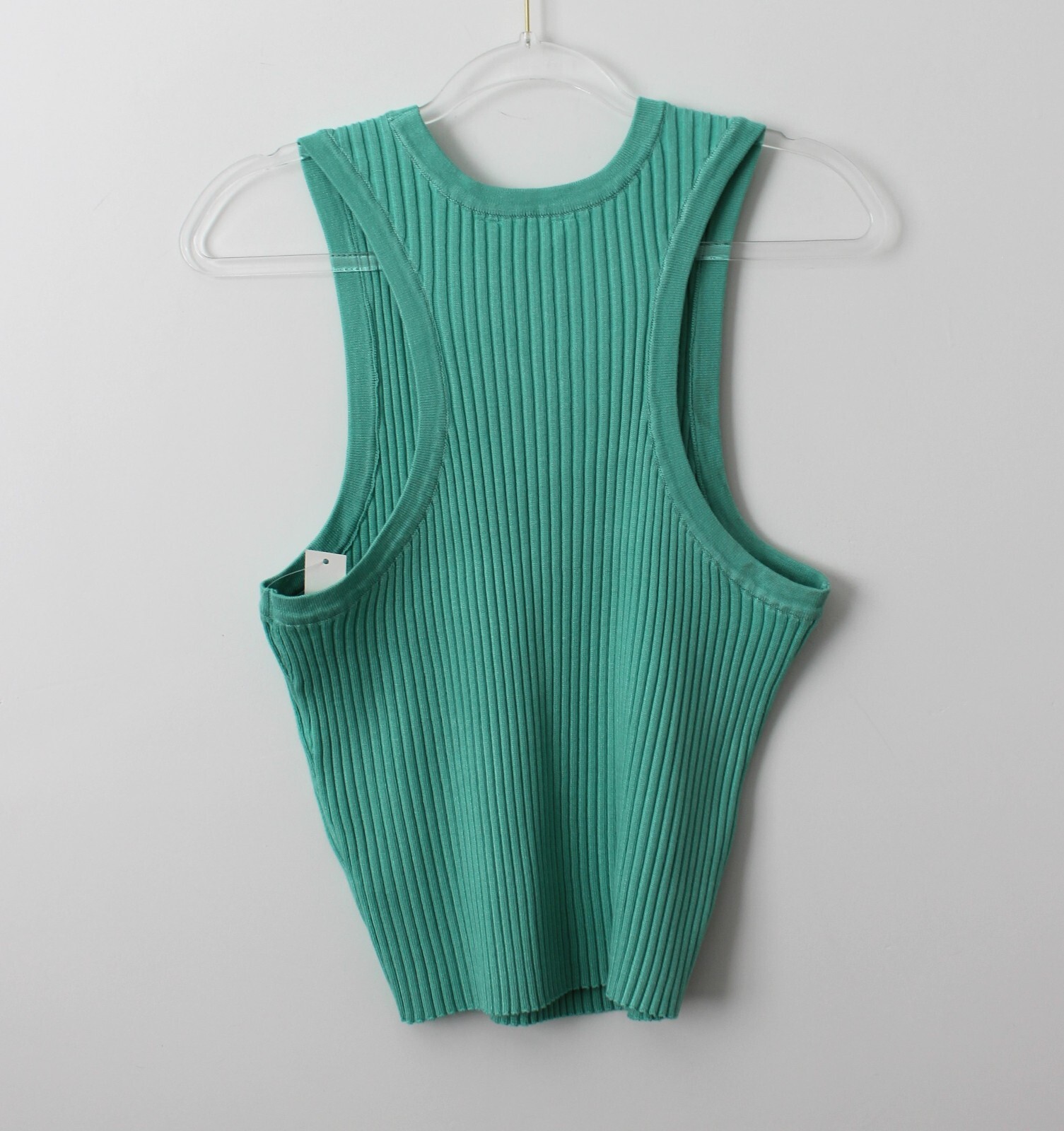No Boundaries Juniors Ribbed Sweater Tank Aqua Summer Multisize NWT