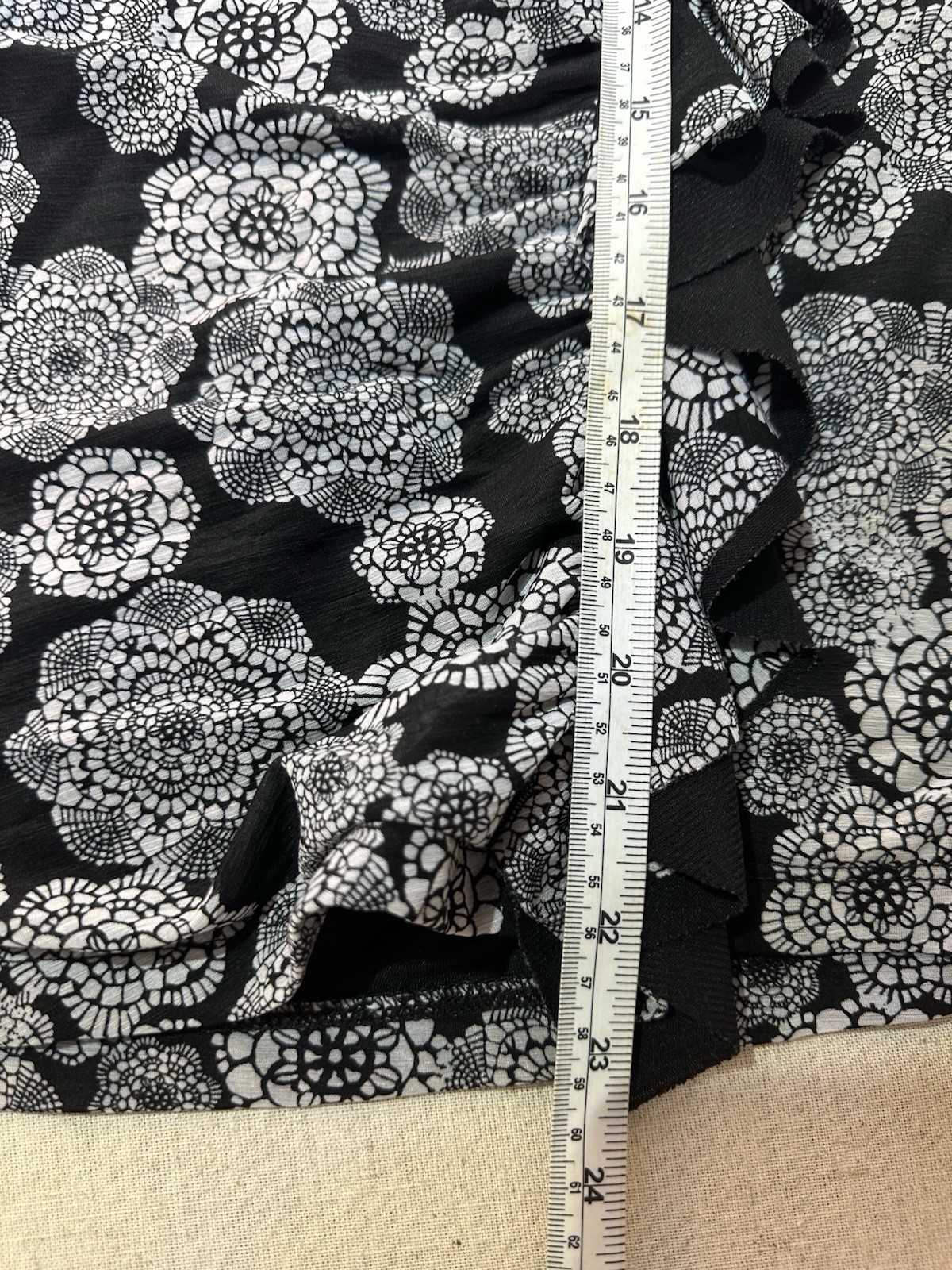 Elle Vintage Y2K Ruffle Goth Whimsigoth Fairy Dark Romantic Floral Top XS 00’s