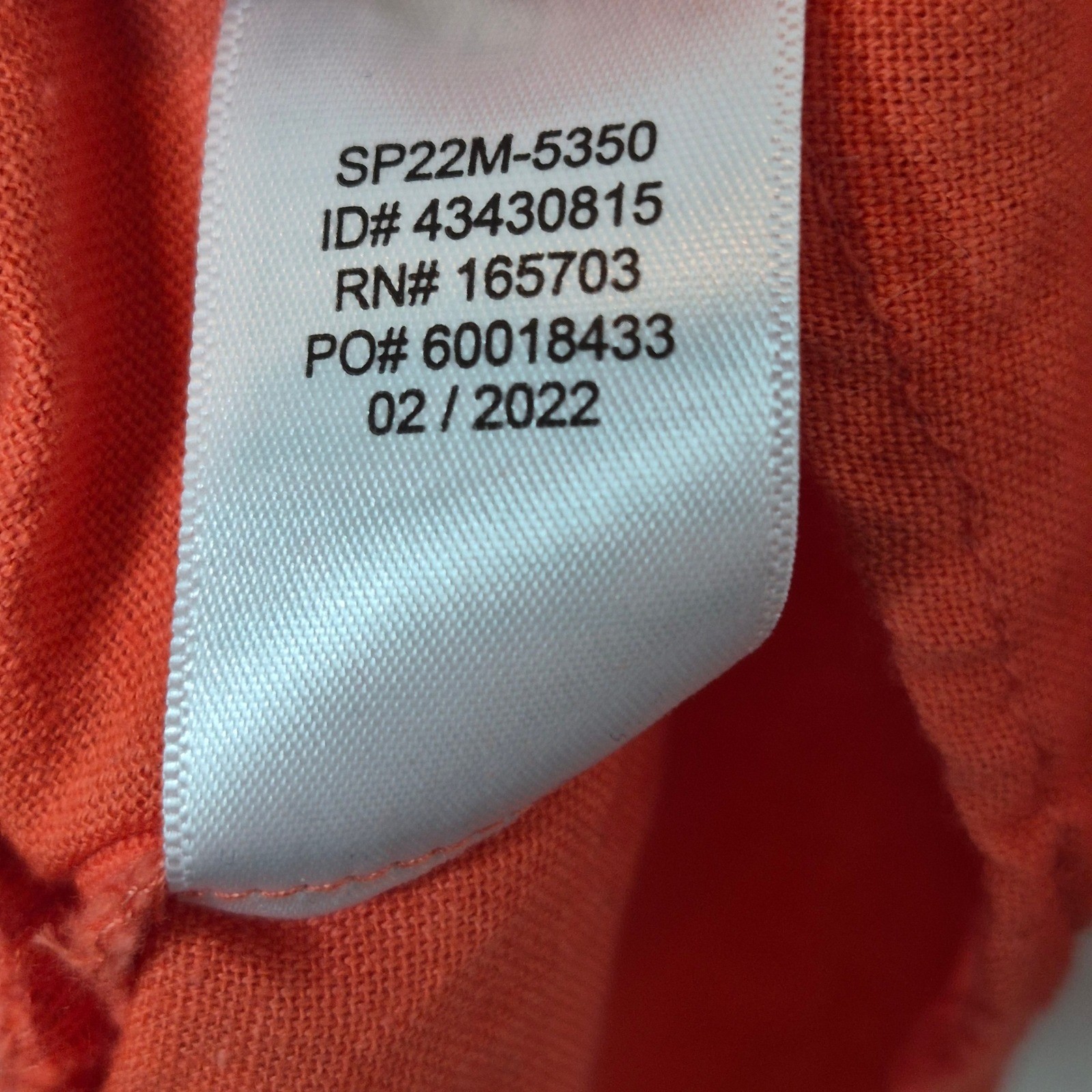 Calligraphie Orange Cotton Linen Smocked Peplum Blouse Tassel Euro Girl Summer M