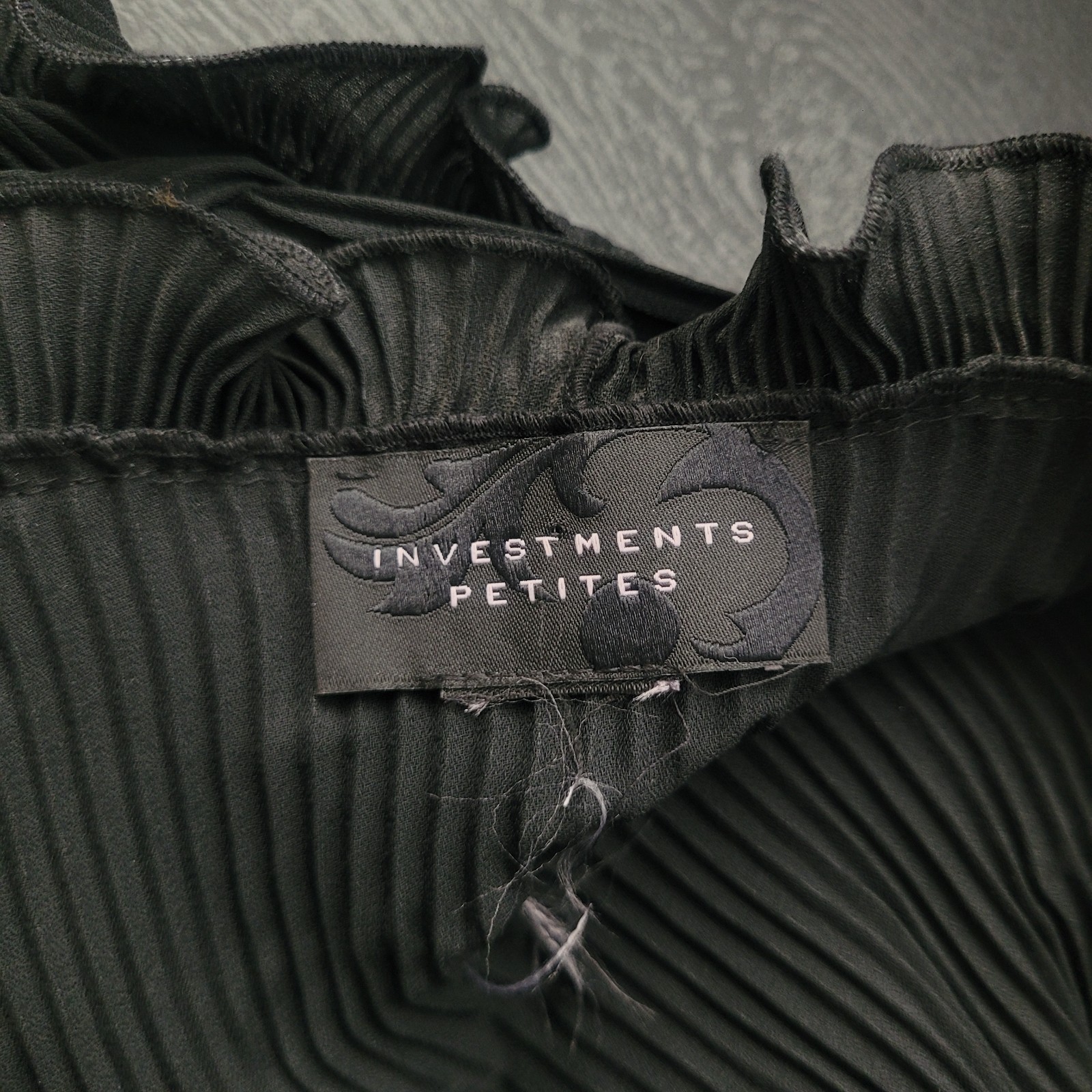 VTG Y2K Investments Ruffle Trim Pleated Sheer Button Up Top Size S Goth Witchy