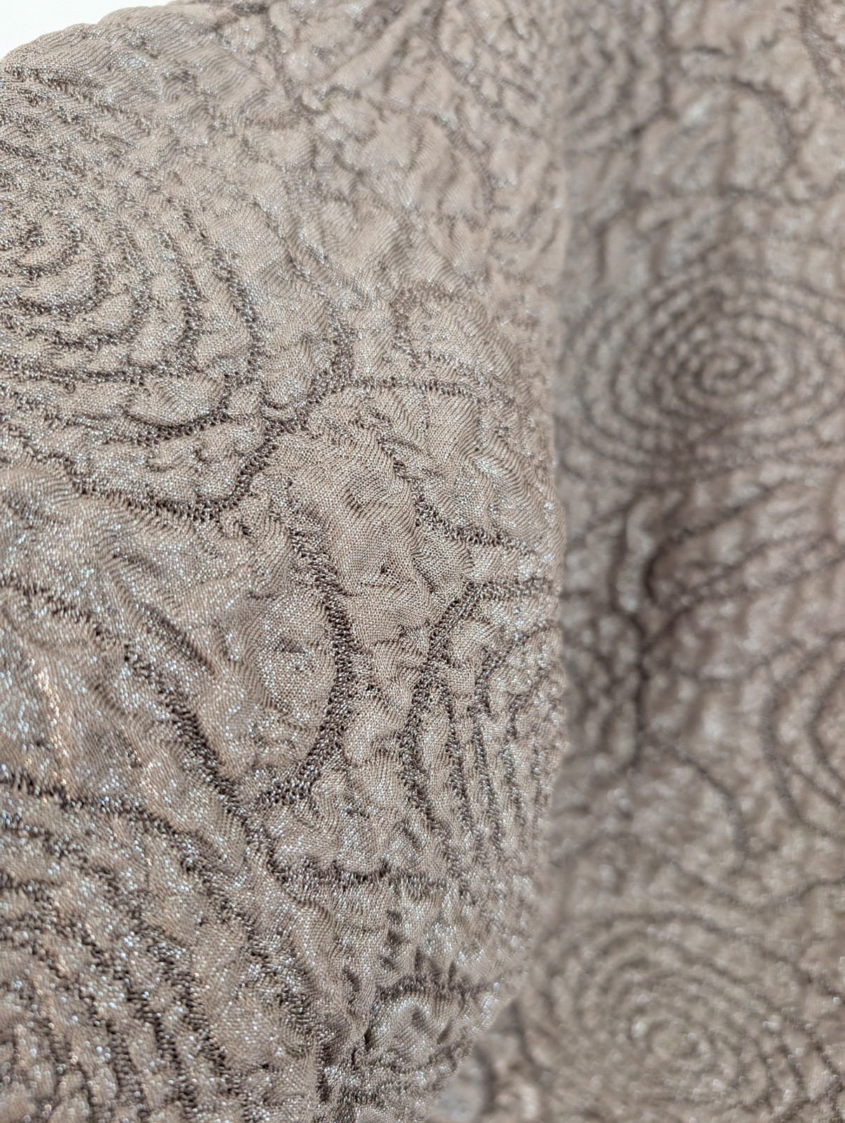 Zara Special Edition Bronze Metallic Style Rose Embossed Texture Soft Top Medium