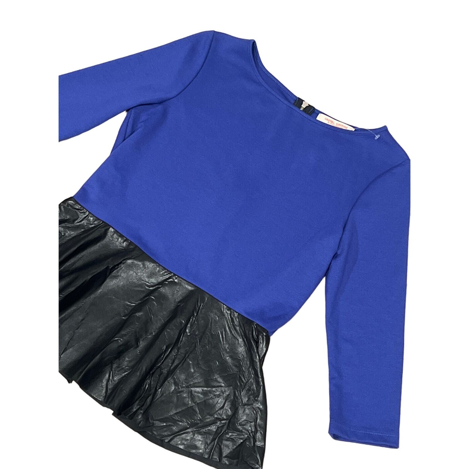 Casual Couture by Green Envelope, New, Peplum Zip Size M, Blue KB10