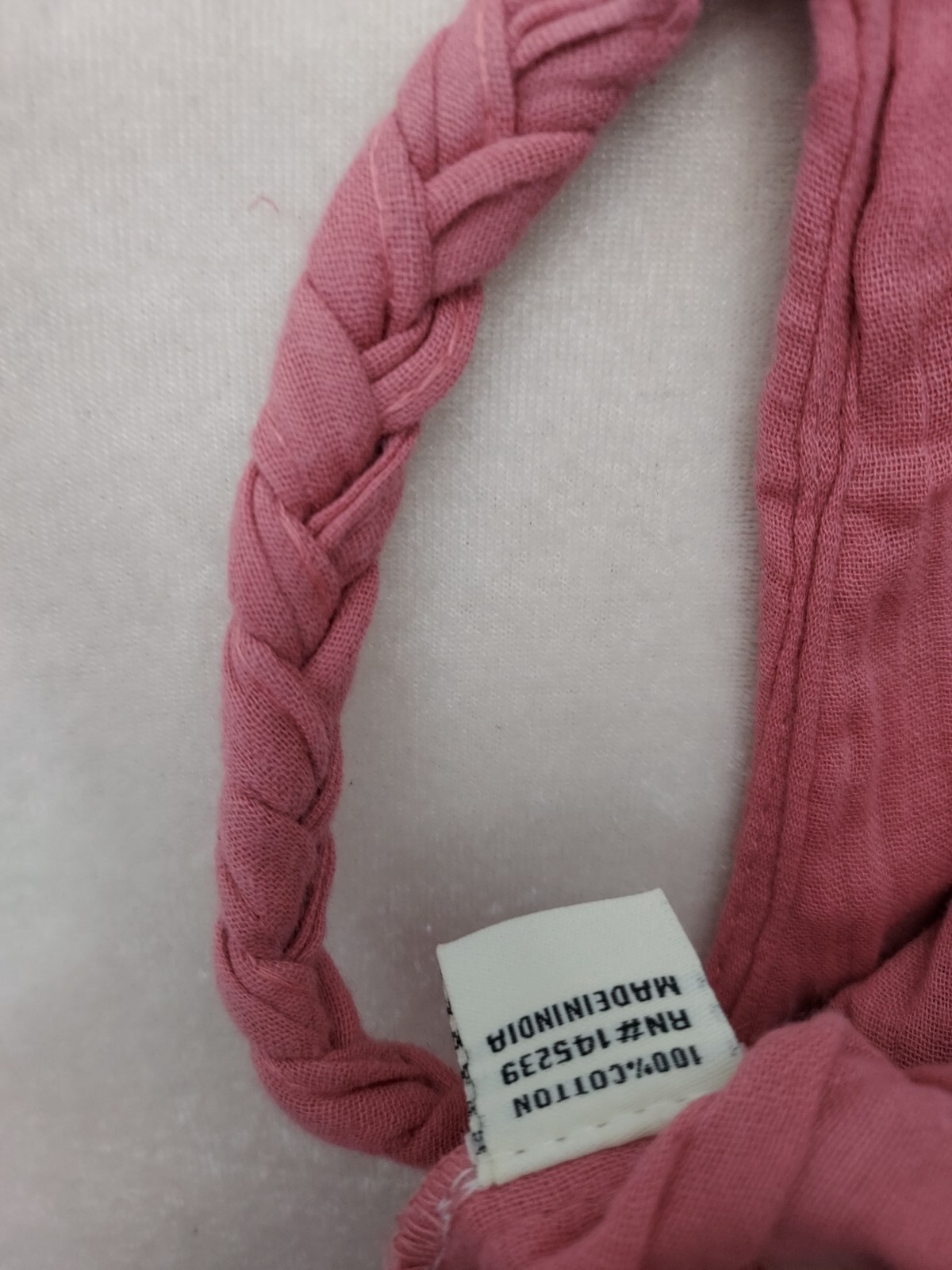 Sim & Sam Top Women’s XS Pink Braided Straps Elastic Waist Peplum NEW
