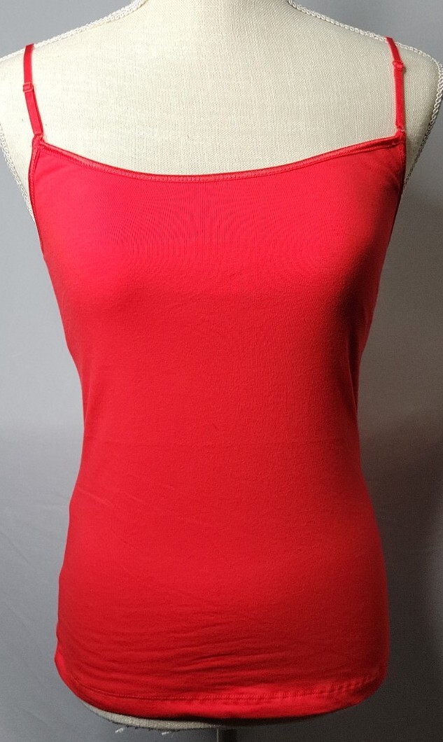 Ambiance Apparel Style 61000 Cami Tank Top Color Red Large New Free Shipping