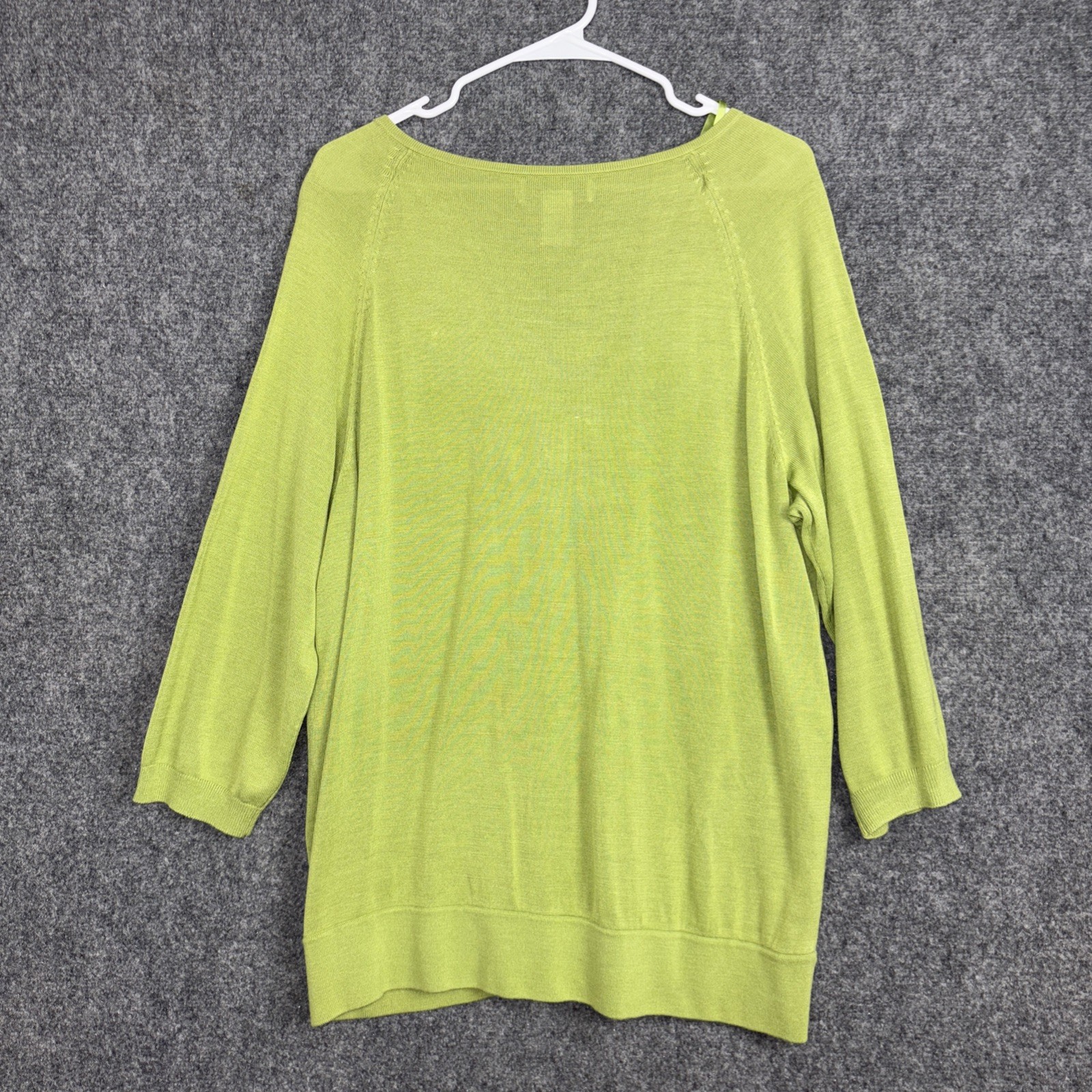 Judith Hart Top Womens 1X Green Silk Blend Knit Top