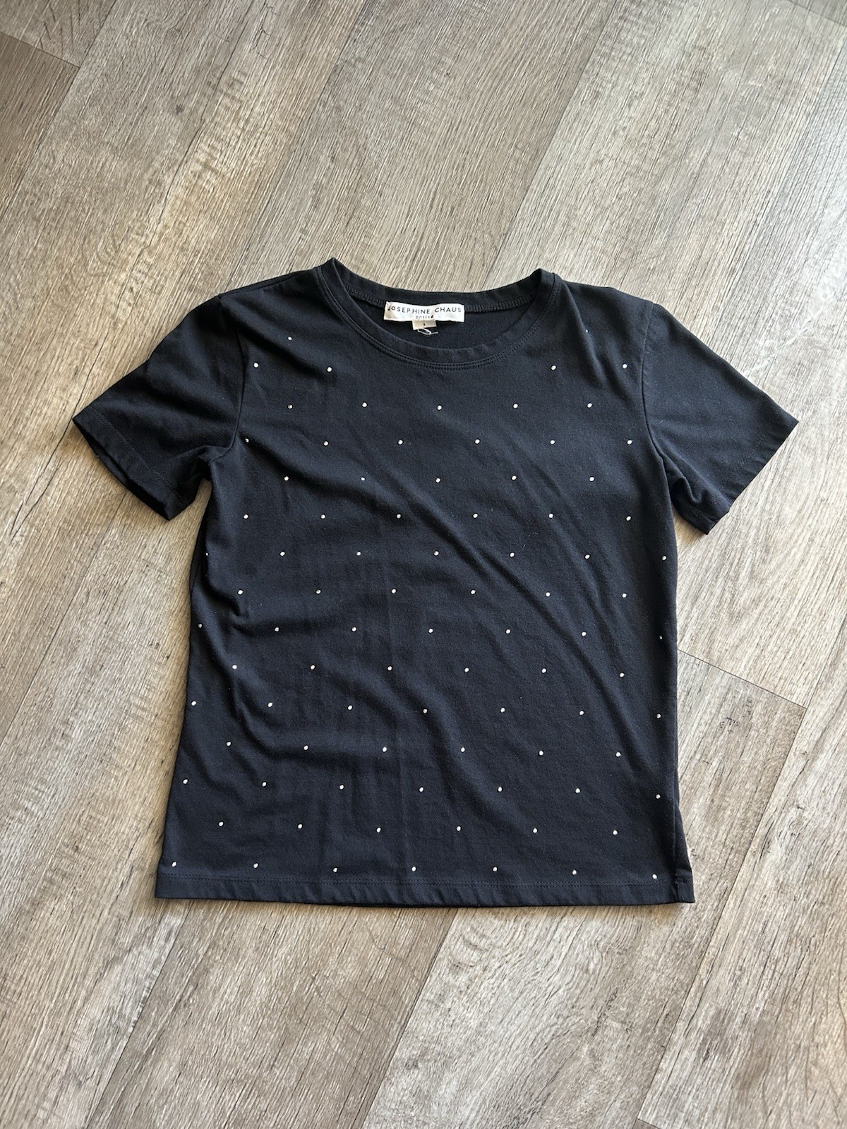 Josephine Chaus t-shirt Black Embellished Size 3 Petite