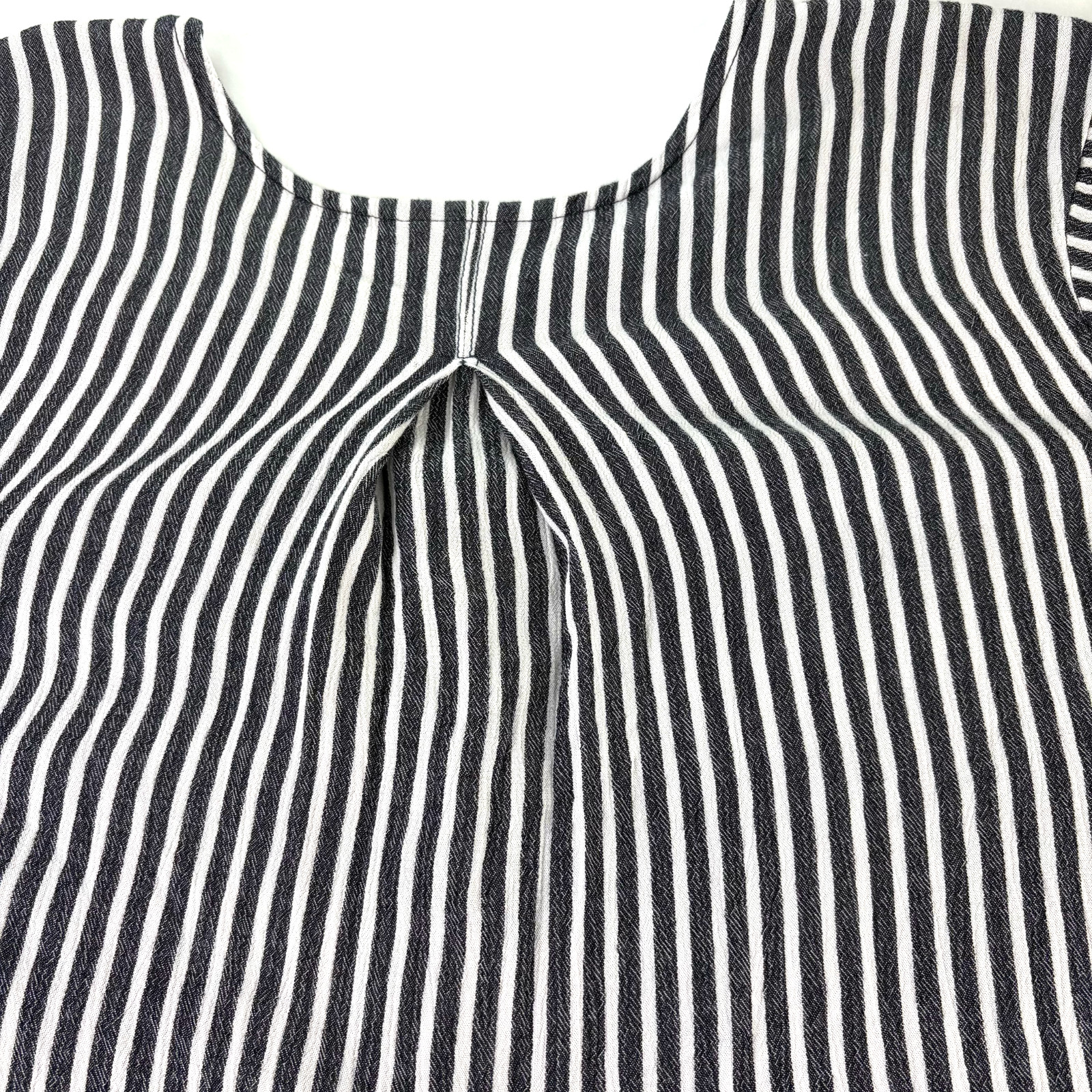 Liz Claiborne Y2K Blouse Womens 2X Casual Career Striped V-Neck Preppy Shirt VTG