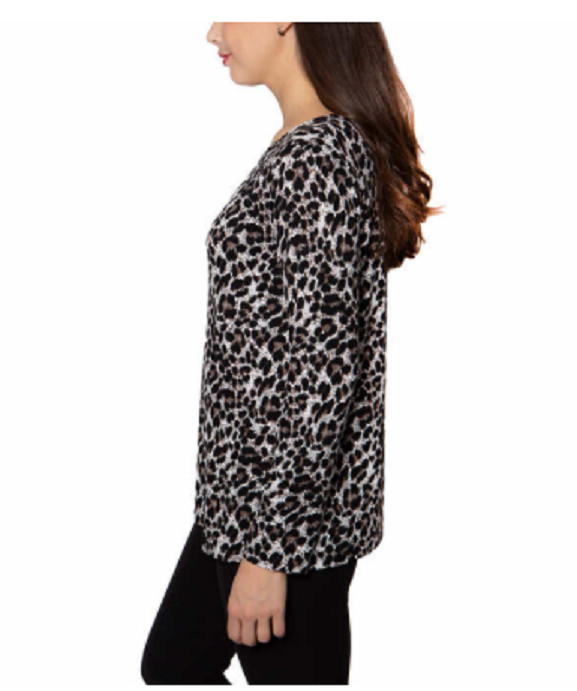 NEW Mario Serrani Women’s Long Sleeve Oversized Tunic Animal Print Size XL