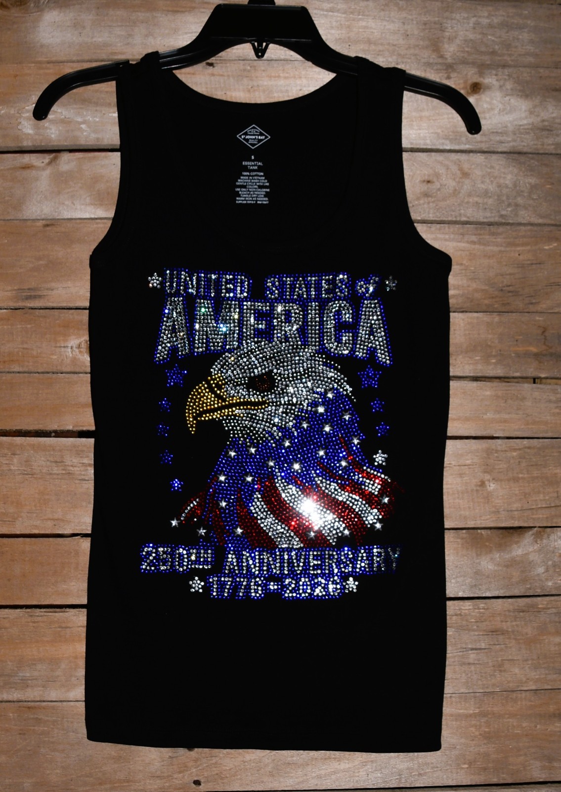 America’s 250th Birthday rhinestone shirt or tank XS S M L XL XXL 1X 2X 3X 4X 5X