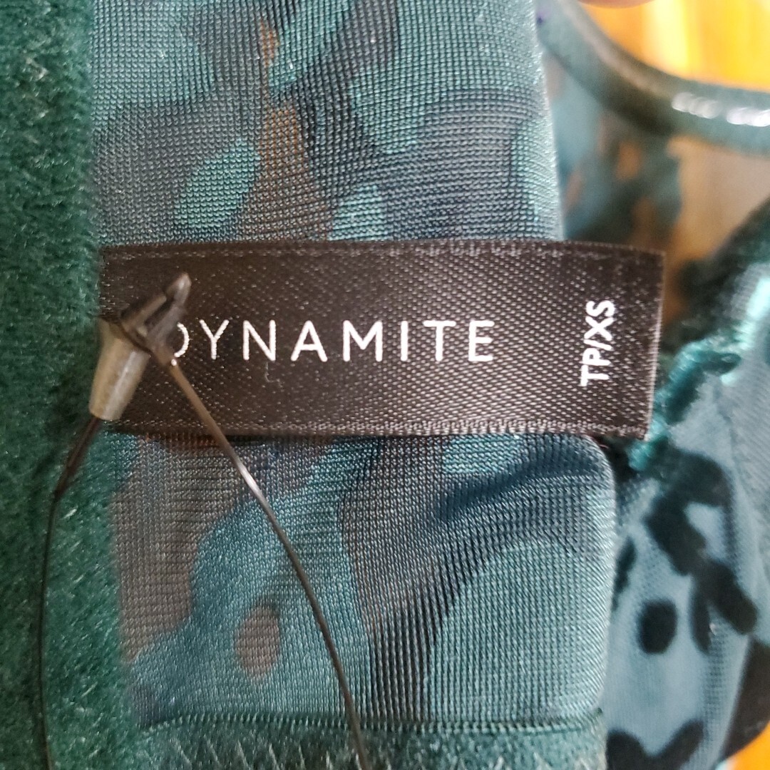 Dynamite Bustier Top Velvet green Size XS