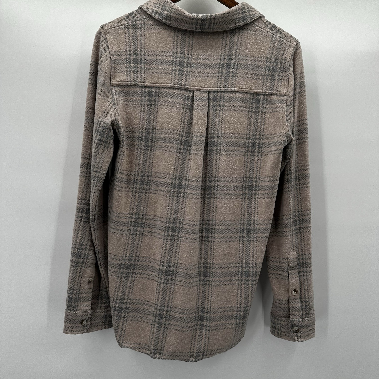 Faherty Shirt Womens Medium Plaid Flannel Button Soft Boxy Outdoor Preppy