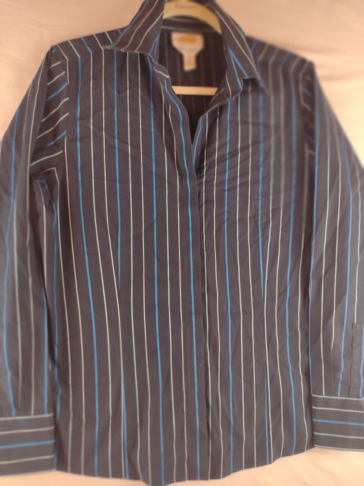 Talbots Wrinkle Resistant Stretch Long Sleeve Button Down Blouse  Size 12
