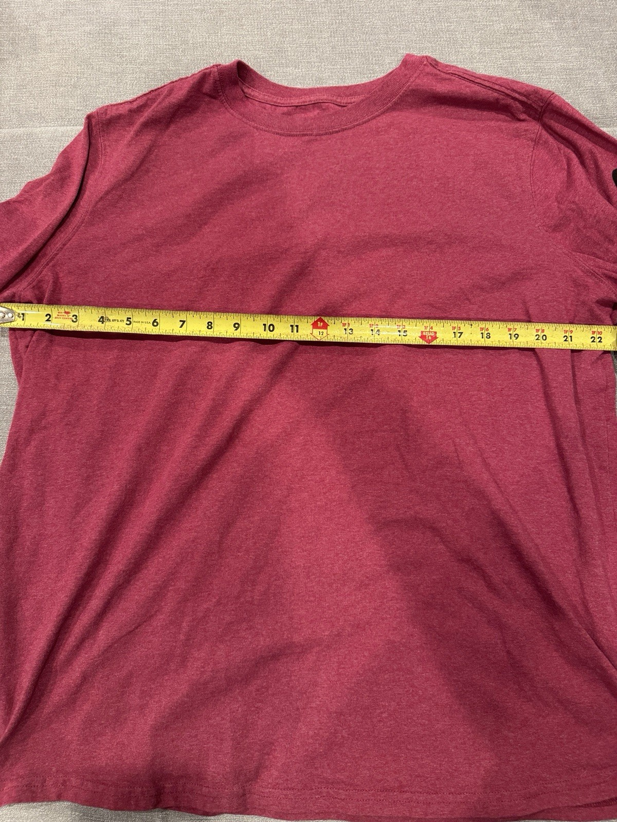 Carhartt Women’s 1X 16W-18W Loose Fit Long Sleeve Shirt Burgundy Logo Sleeve