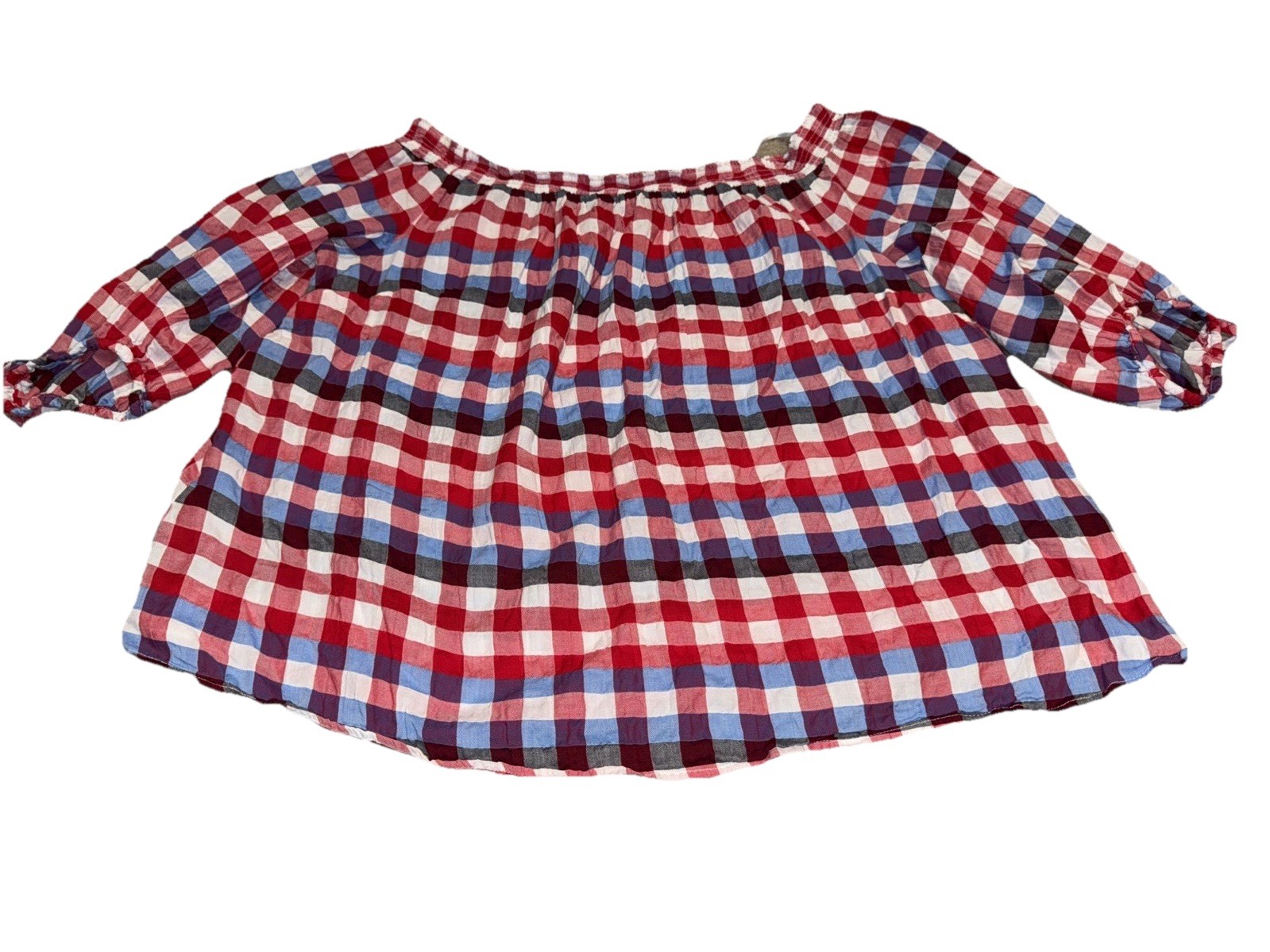 Lane Bryant Blouse Shirt Womens Plus Sz 18 / 20 Red Plaid