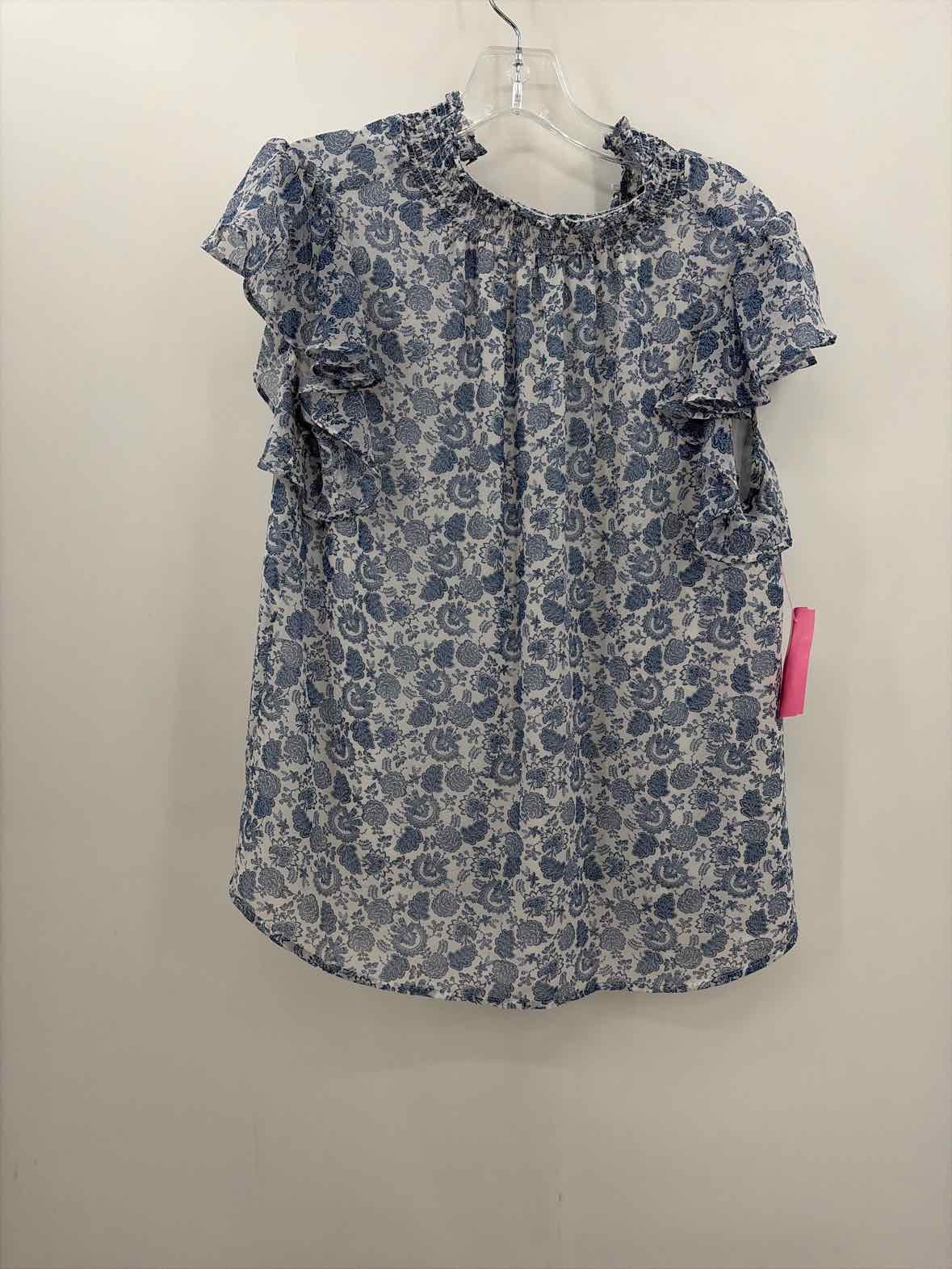 Pre-Owned 1.State Blue Size Small Floral Blouse