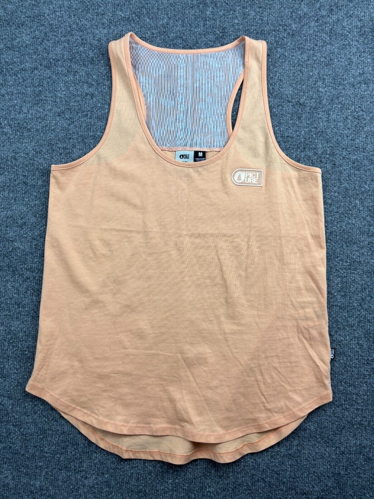 Picture Organic Loni Tank Top Women’s Medium Peach Sheer Back Athletic