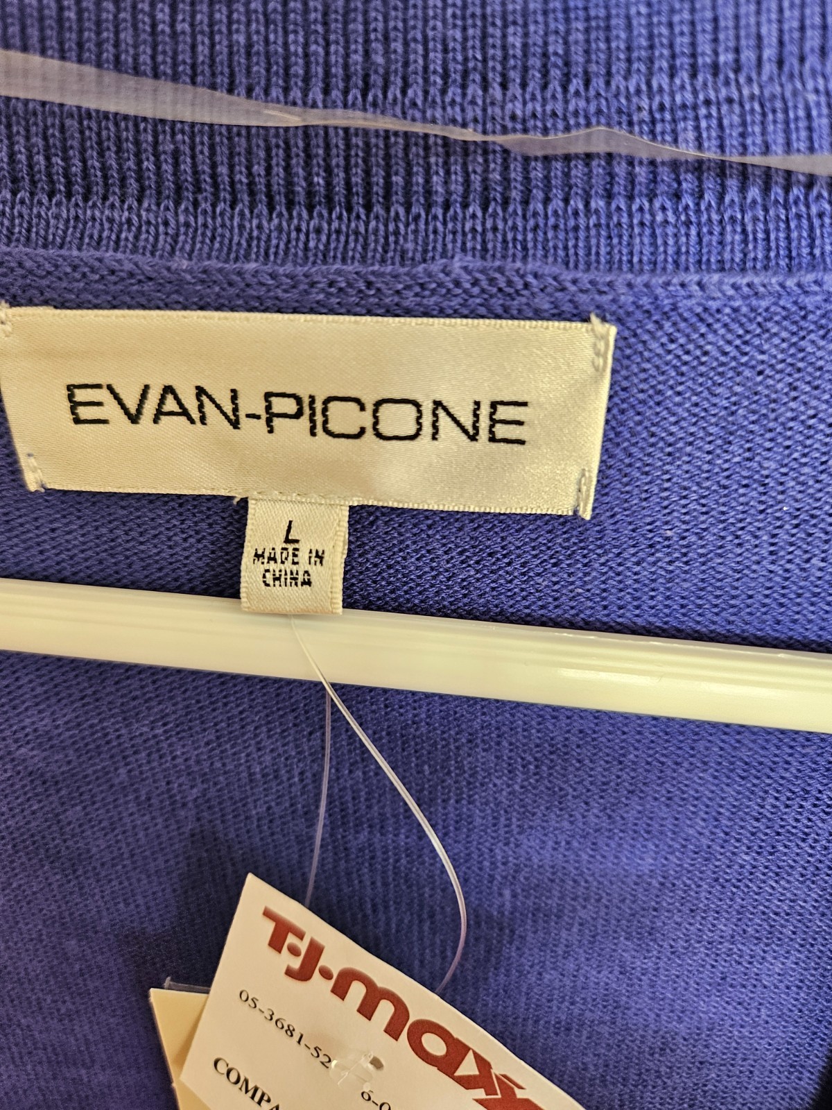 EVAN PICONE BRAND NEW WITH TAGS BLUE CROP CARDIGAN LONG SLEEVES SIZE LARGE