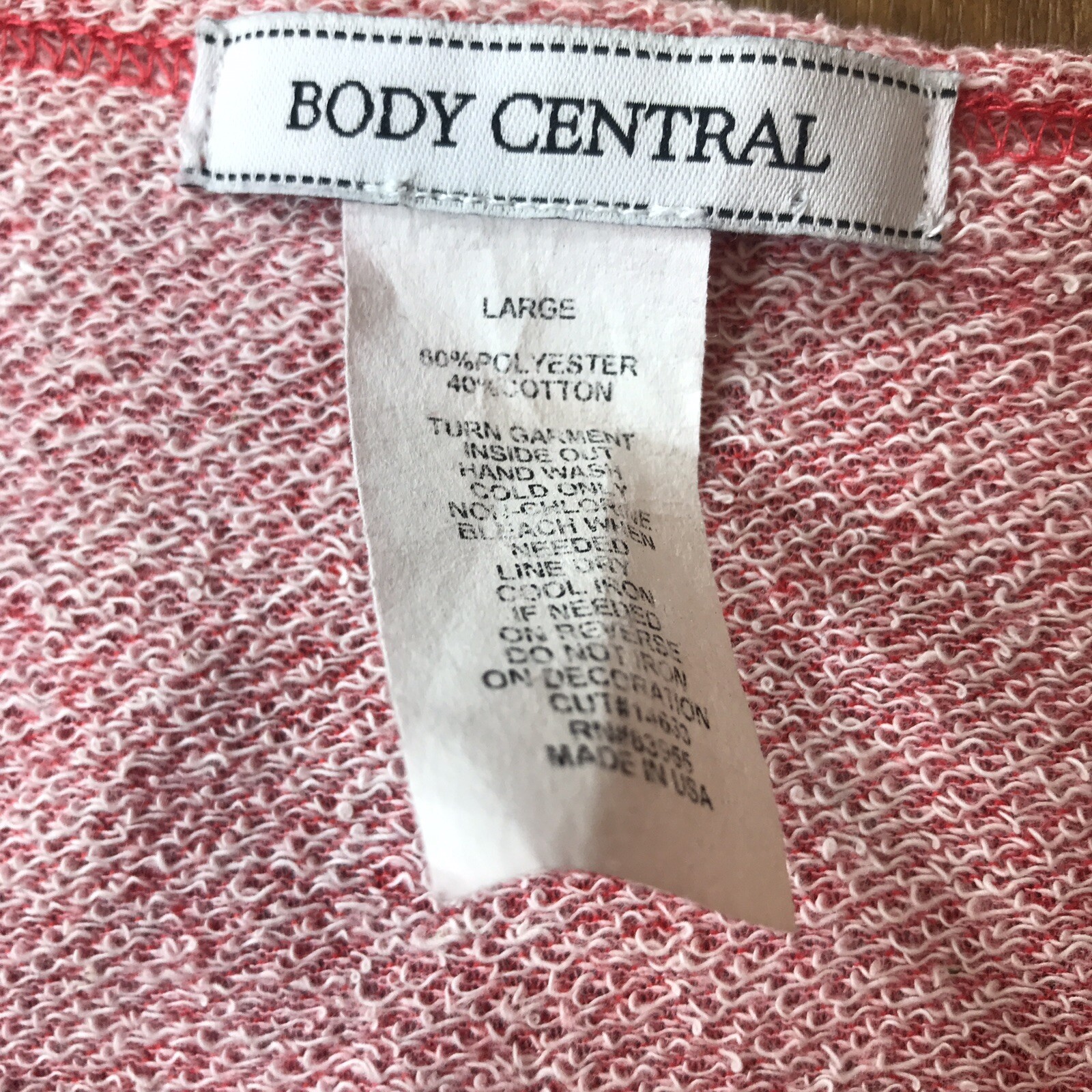 Y2K Body Central Women Sweatshirt L Crop Top Addicted To Shoes Red Long Sleeve