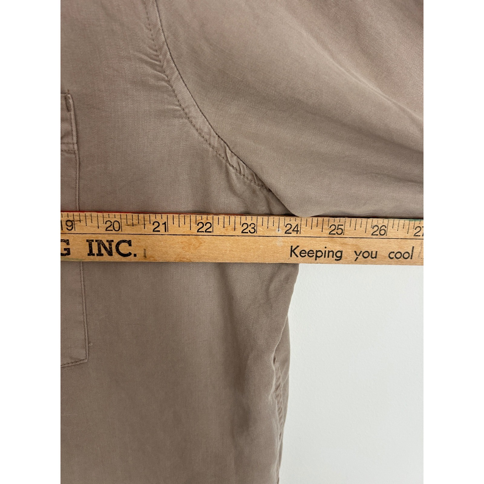 Calvin Klein Jeans Womens Lyocell Button Down Shirt Taupe Tan Long Sleeve Small