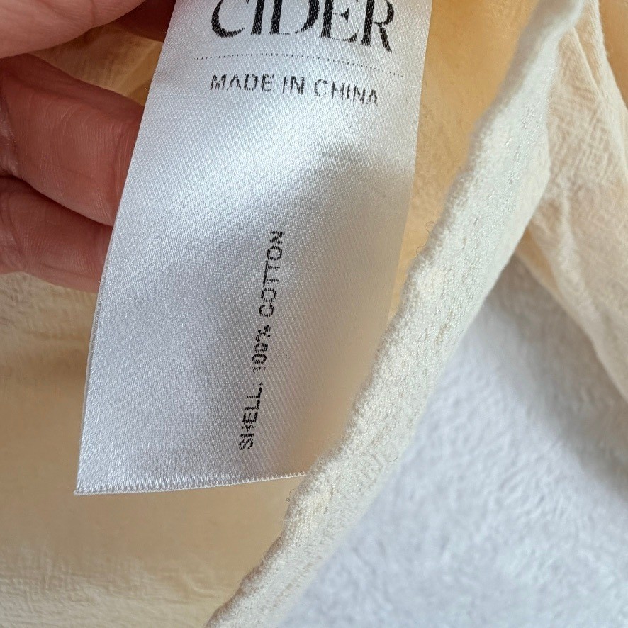 Cider Embroidered Collar Blouse Large Cottagecore