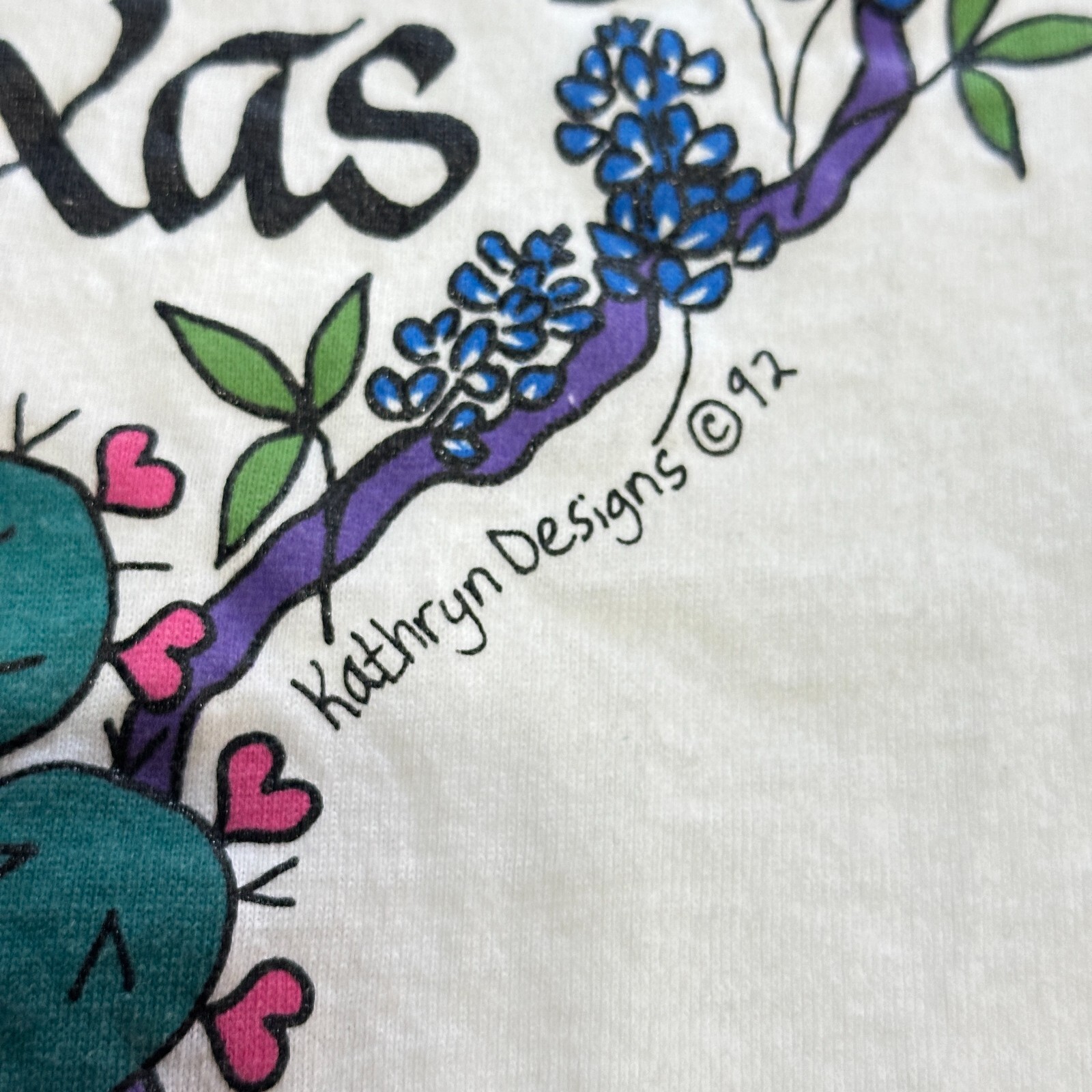 VTG NOS Womens From The Heart Of Texas Wine Country Adult XL Single Stitch Shirt