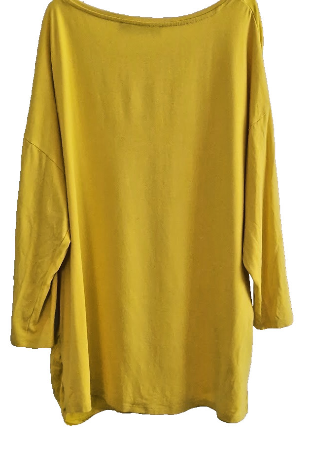 Betty Barclay Top Yellow Viscose Stretch 3/4 Sleeve UK 12