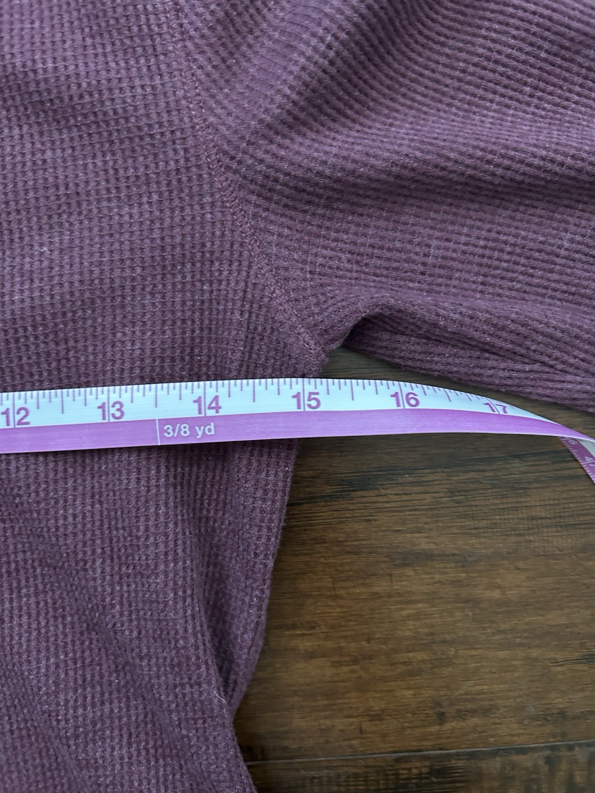 Gap Women’s Purple Thermal Waffle Knit Crew Neck Long Sleeve Pullover XS