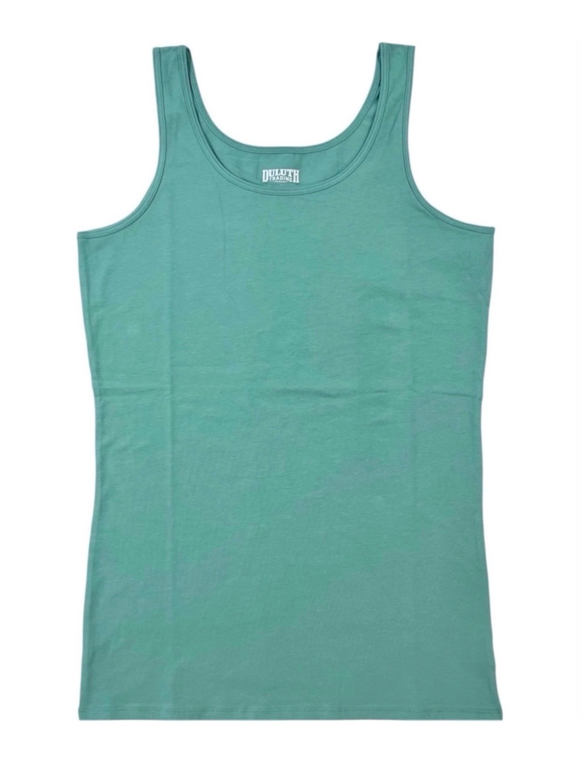 Duluth Trading Company Womens No-Yank Tank Wide Strap/ Sage Size Large NWT