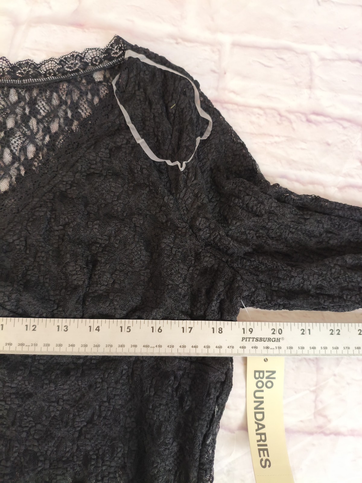 Black Floral Lace Crop Top Long Flare Sleeve Milkmaid Jrs 20 Goth Witchy Emo