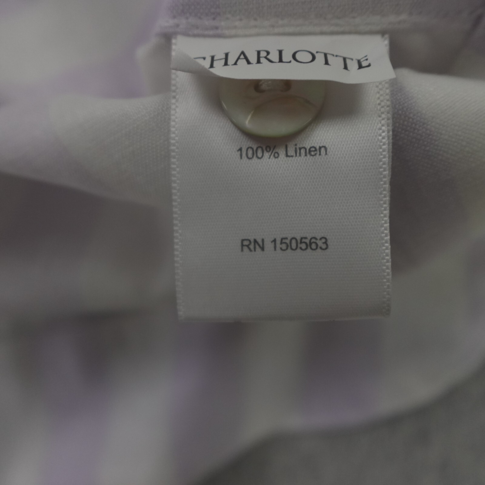 Hinson Wu Linen Tunic Top Womens XS Purple White Striped Charlotte Popover New