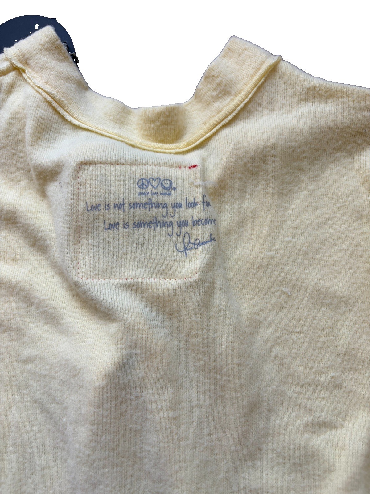 Peace Love World Banana Comfort Knit V-Neck Top Lace-Up Pale Banana, Size XS/S