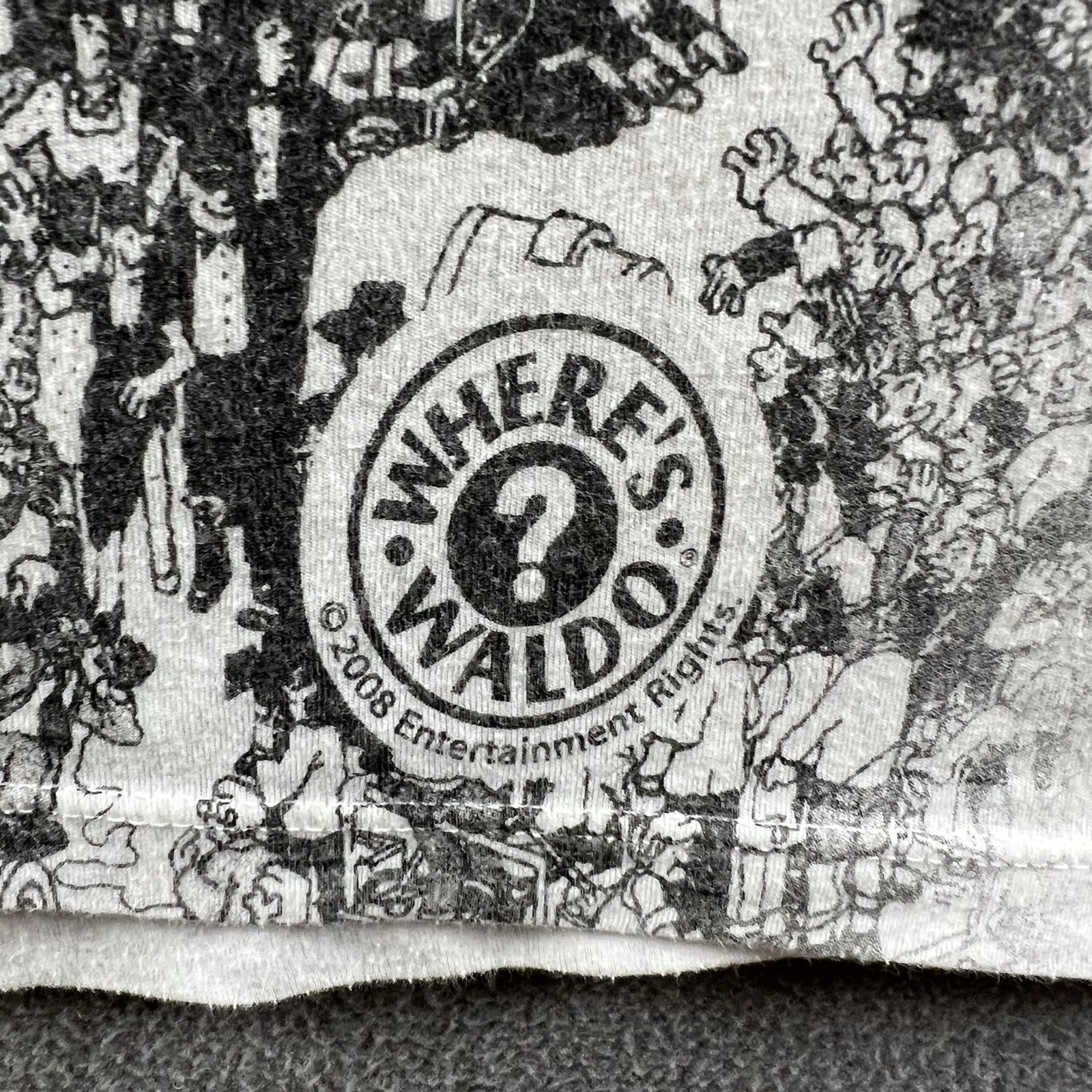 Vintage Local Celebrity Shirt Women’s XS White Baby Doll Tee Y2K Where’s Waldo?