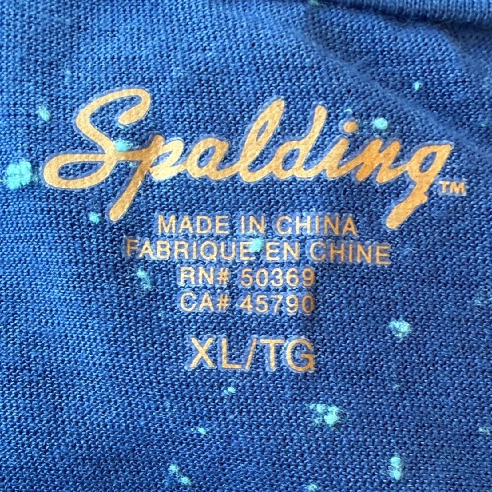 Spalding Studio Women’s XL Ruched Side Tie Active Tee NWT Teal Blue Scoop Neck