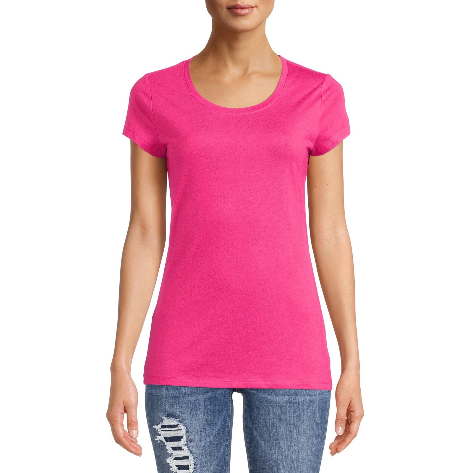 No Boundaries Women’s Juniors T Shirt Short Sleeve MEDIUM (7-9) Pink Fuchsia