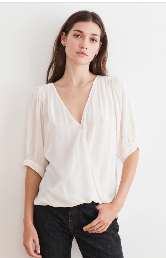 velvet by graham and spencer | willow rayon challis blouse | R$250 S$90