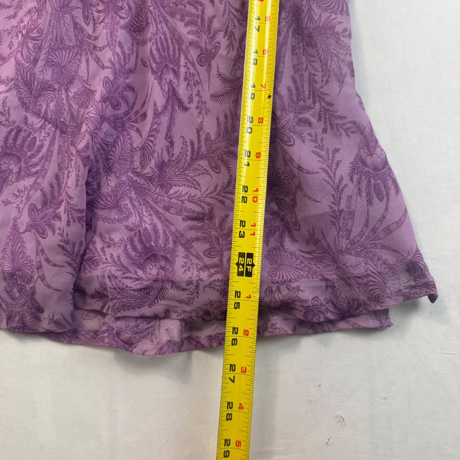 Separates by New York City Design Co. Blouse Womens L Purple Floral Silk Beaded