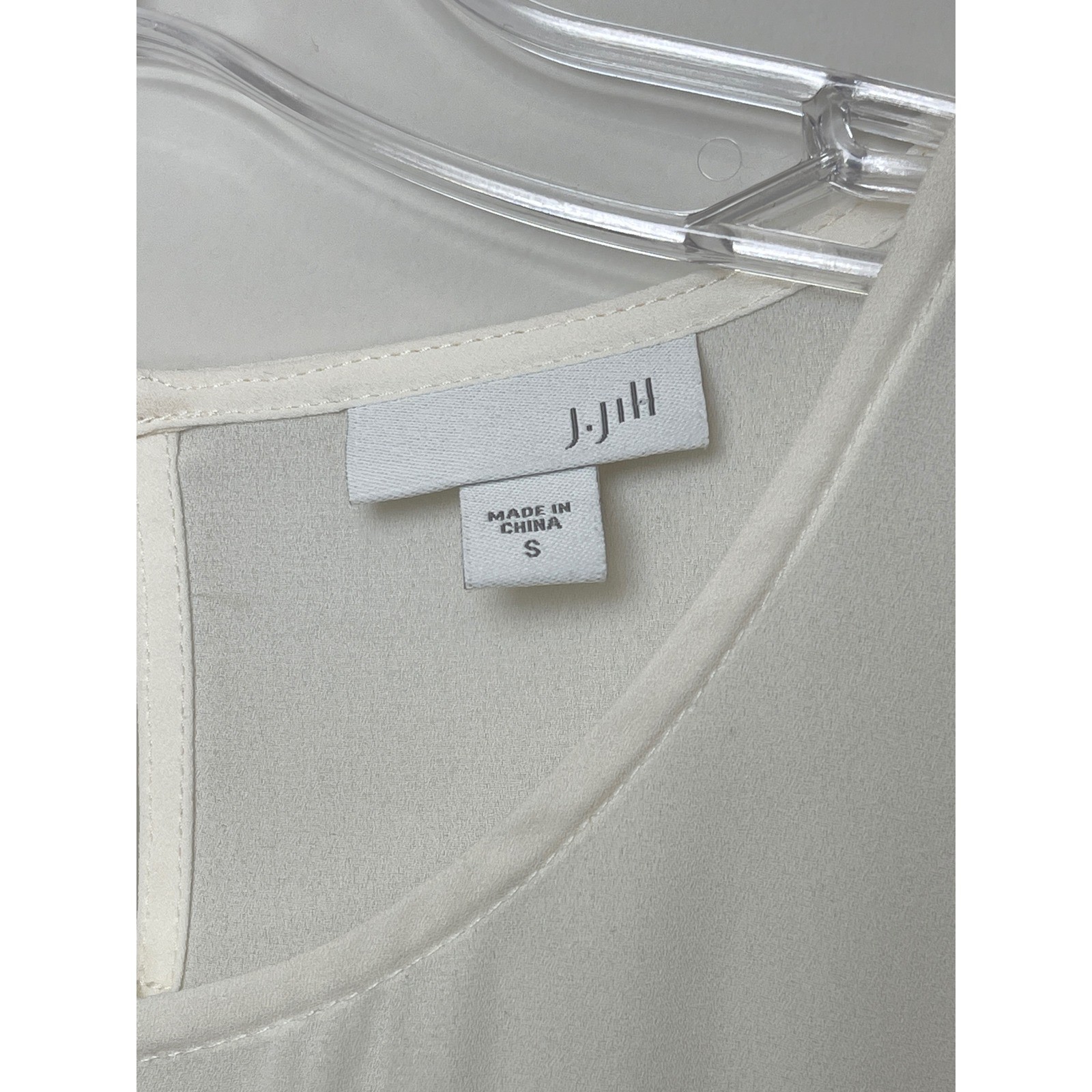 J. Jill Ivory Tiered Pleated Blouse Long Sleeve S Small Romantic Office Preppy