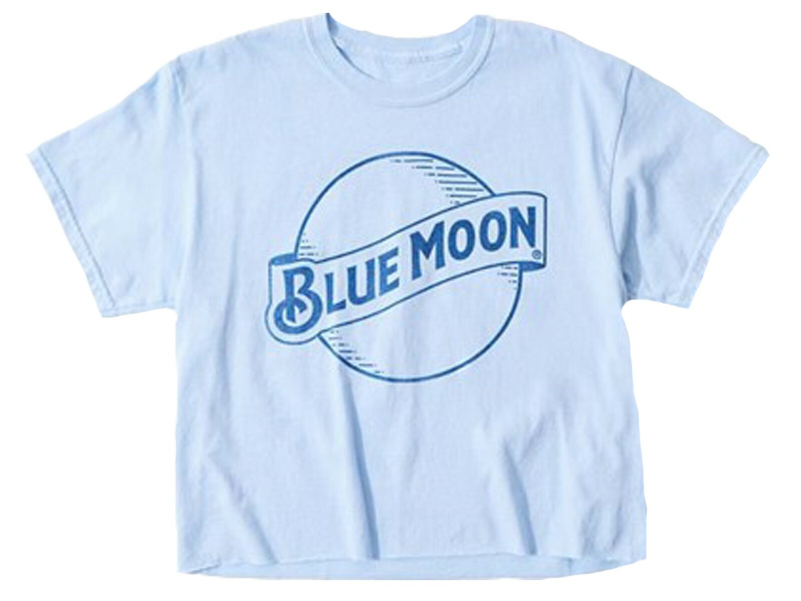 Blue Moon Overdyed Raw Edge Junior Women’s T-Shirt Tee NEW