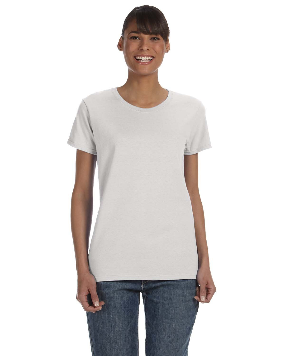 3 Pack Of Gildan G500L Ladies Solid Heavy Cotton Tee Plain Blank Casual T-Shirt