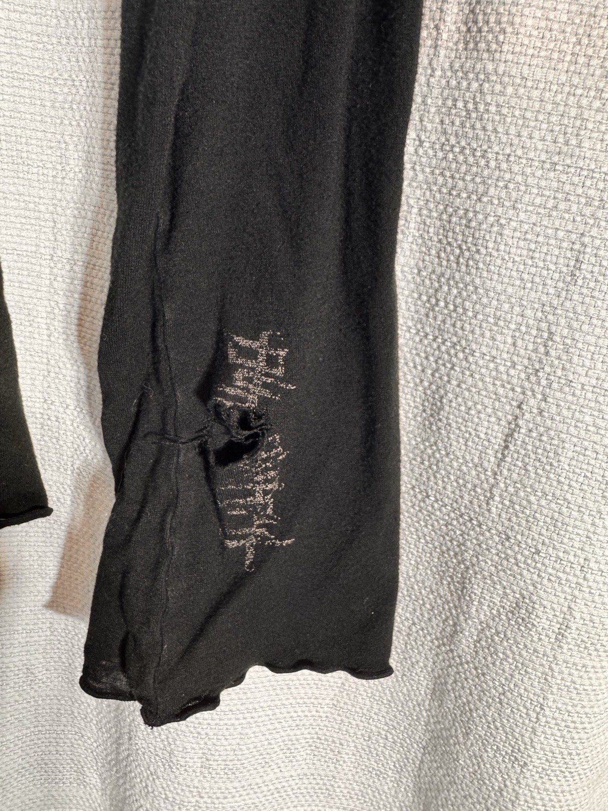 Buddhaful Y2K Graphic Shredded Back Long Sleeve Woman’s L Goth Burning Man Boho
