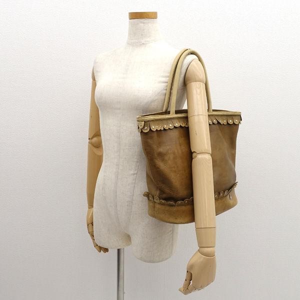 Vivienne Westwood Leather Tote Bag Brown WW1 30cm x 29cm (Ages 14+)