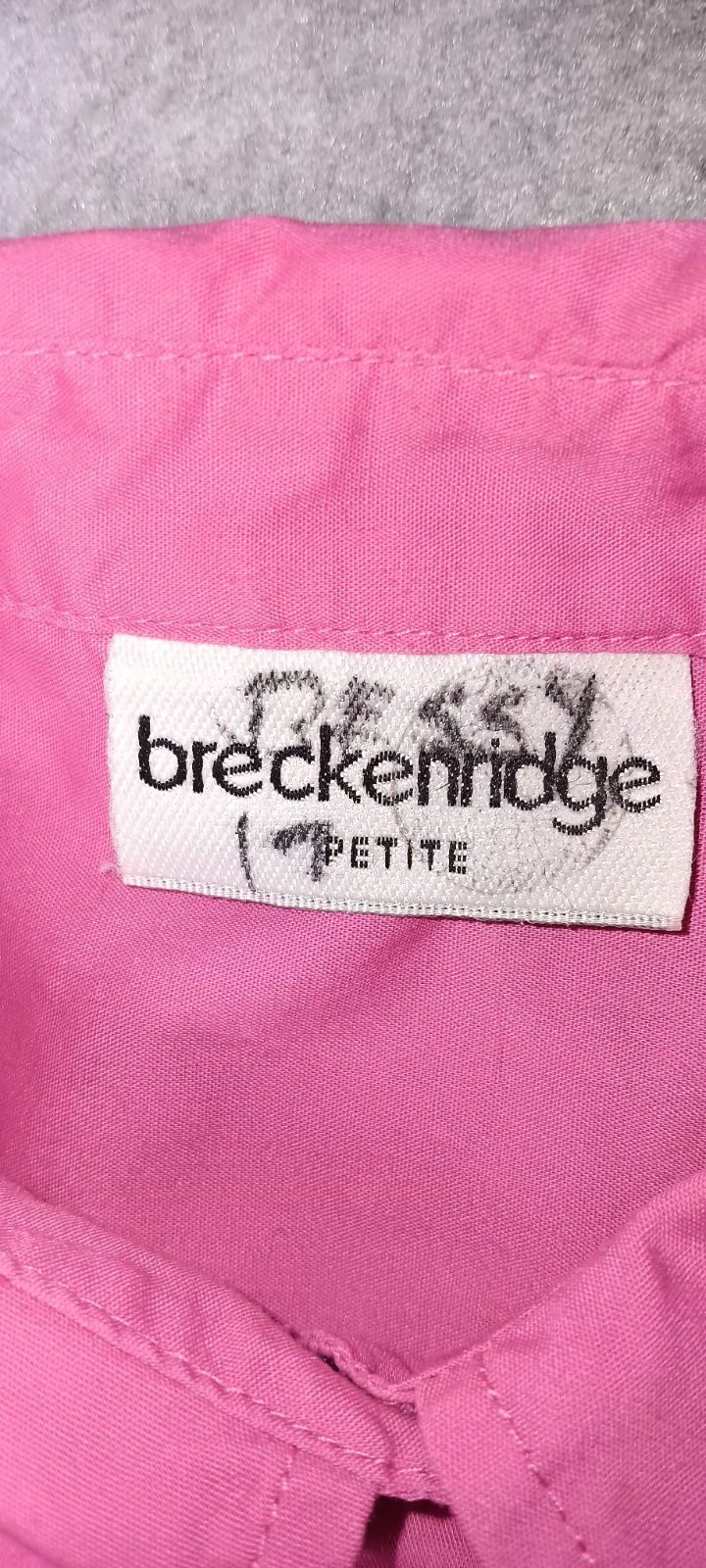 Vintage Breckenridge Embroidered Button Up Blouse Size PS Pink Garden Party Boho