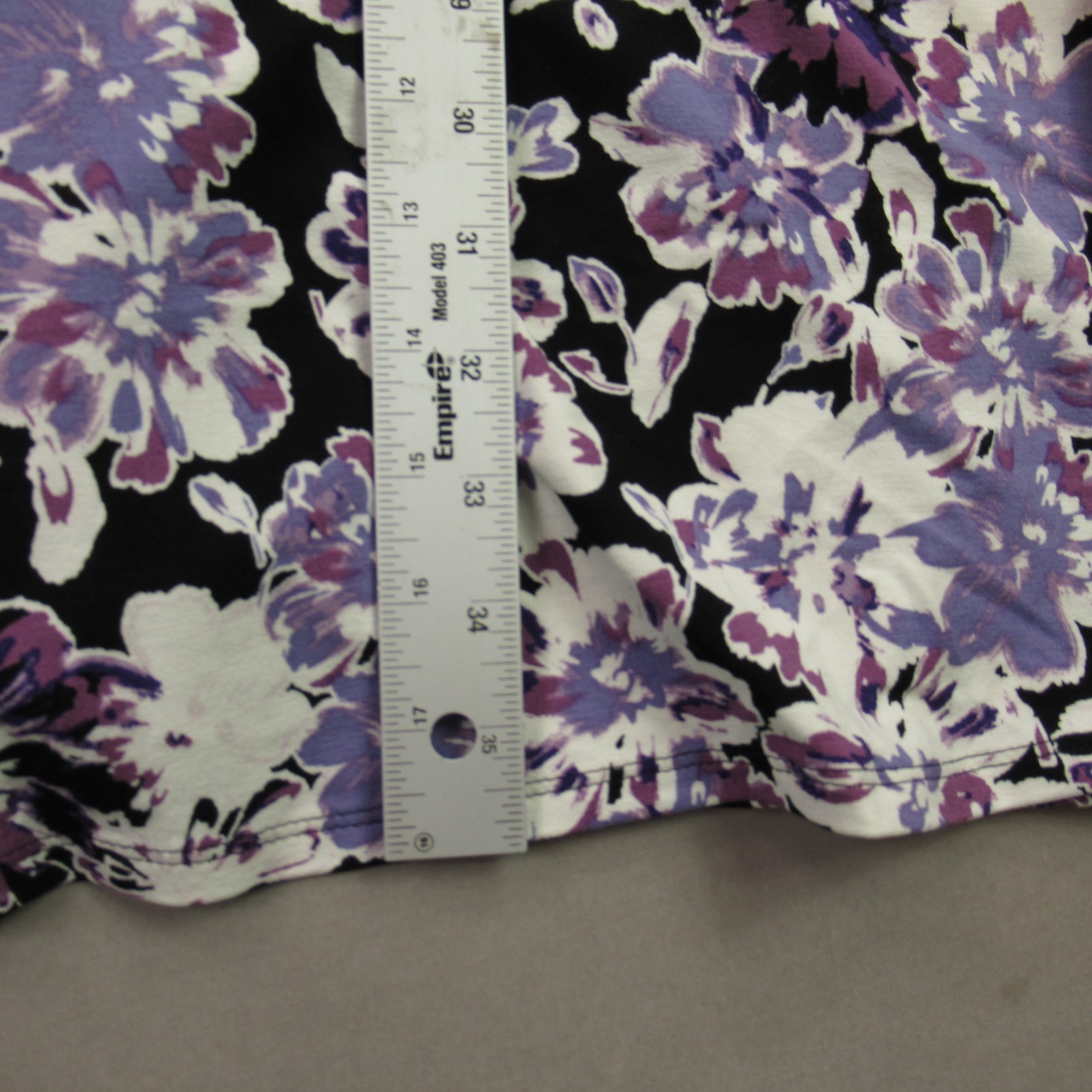 J Jill Shirt Womens 1X 3/4 Long Sleeve Casual Outdoor V Neck Floral