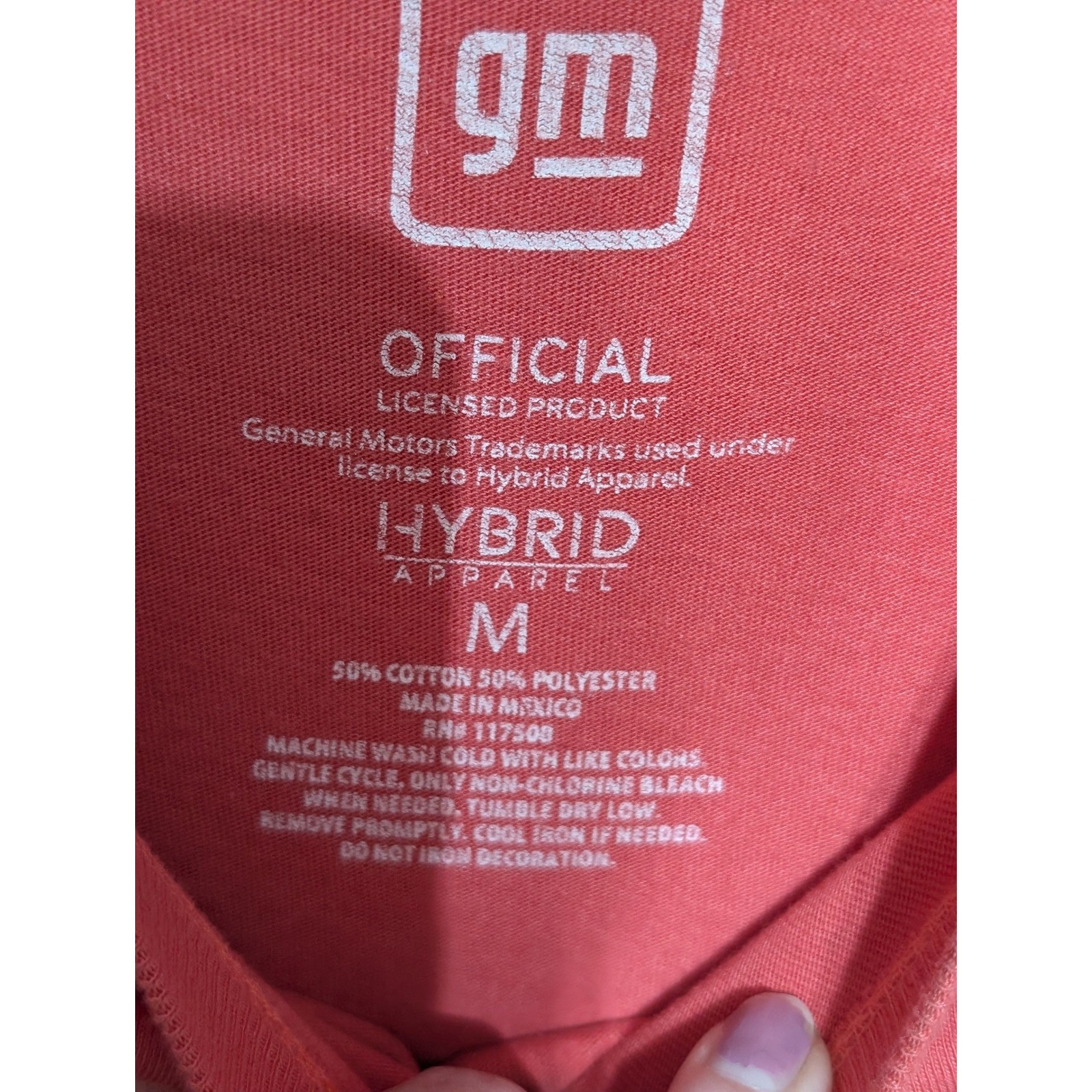 Hybrid Apparel Chevrolet Camaro Graphic Tee Red Detroit Power American Classic M