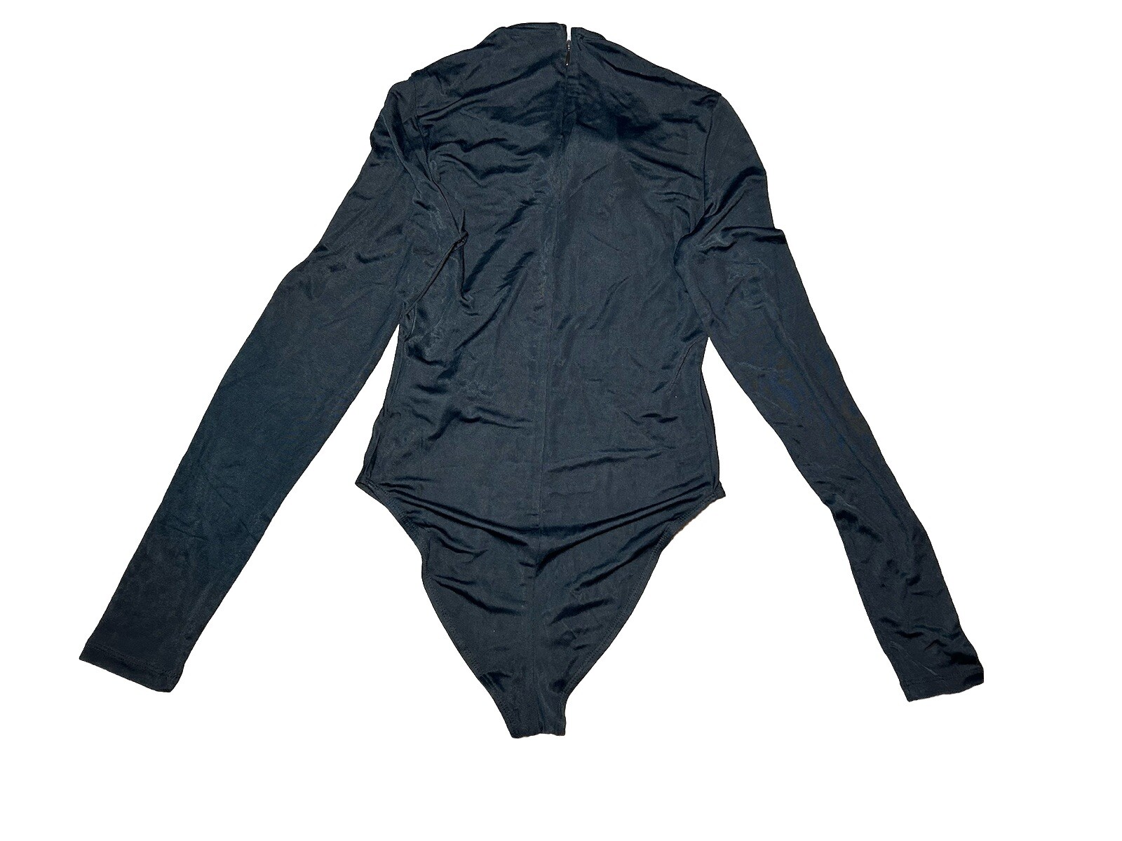 Farm Rio Black Long Sleeve Bodysuit Top Size Small One Piece