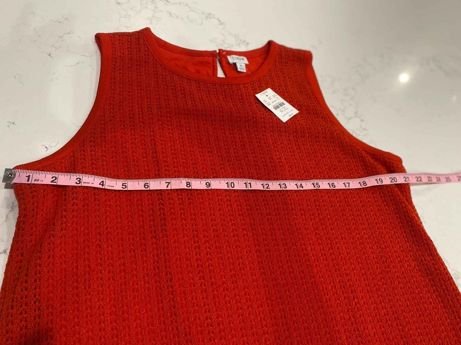 J.Crew Women’s XL Crochet Mini Dress Cerise Red Preppy Coastal Chic Summer NWT
