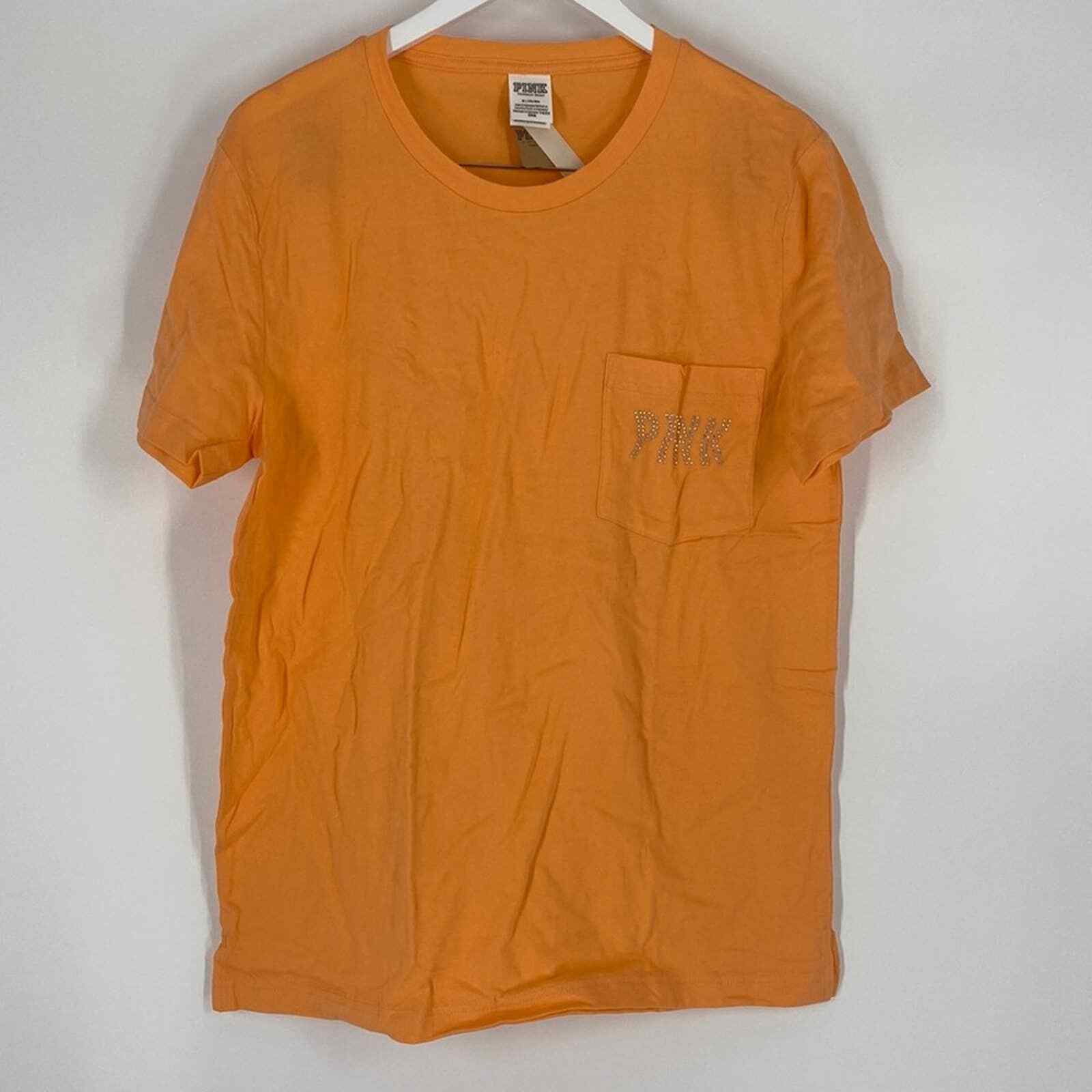 VICTORIA SECRET PINK Perfect Crew TEE T-SHIRT XS S L XL NEW Logo Cotton Tie Dye